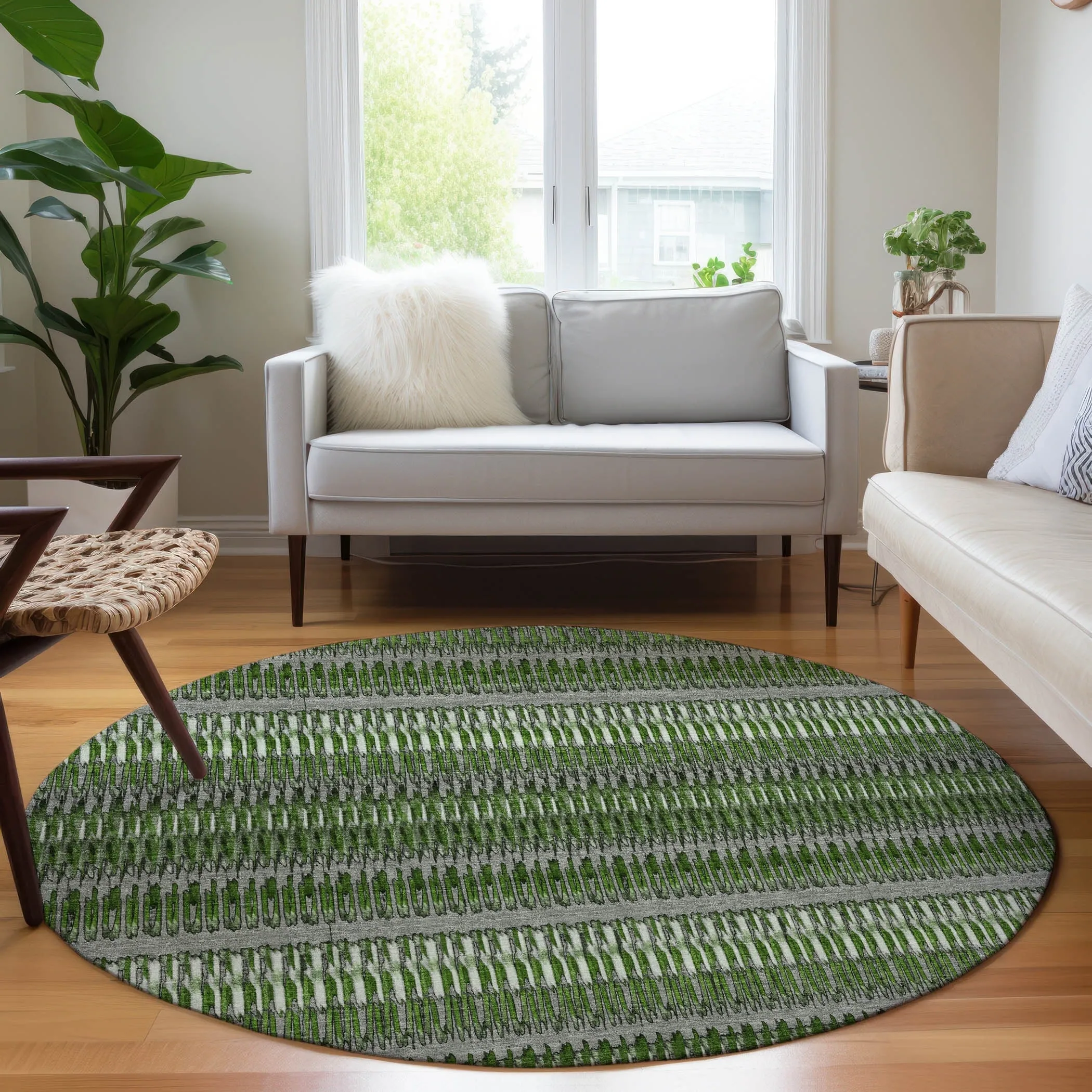 Machine Washable Indoor/ Outdoor Chantille Moroccan Boho Rug