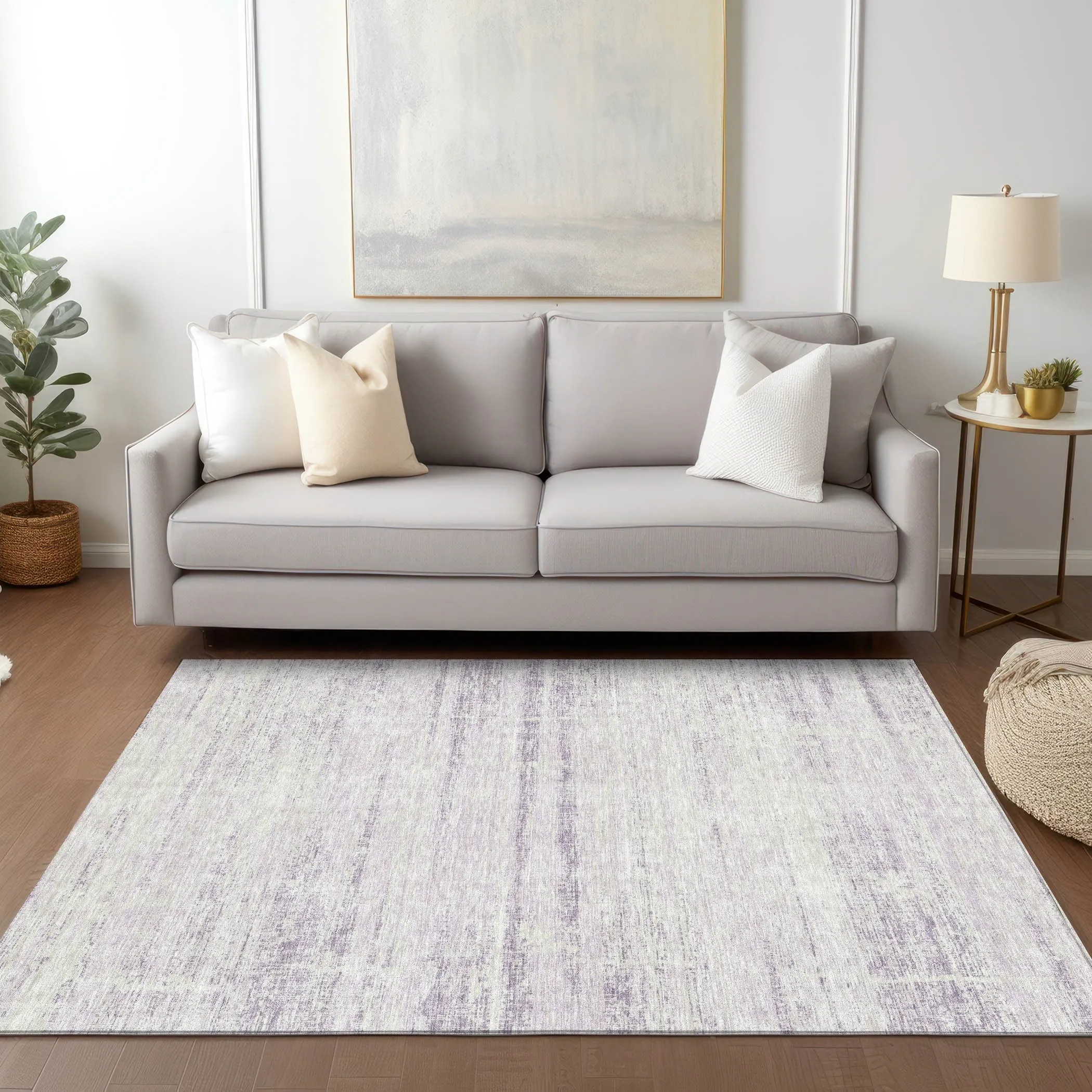Machine Washable Indoor/ Outdoor Chantille Ombre Solid Rug