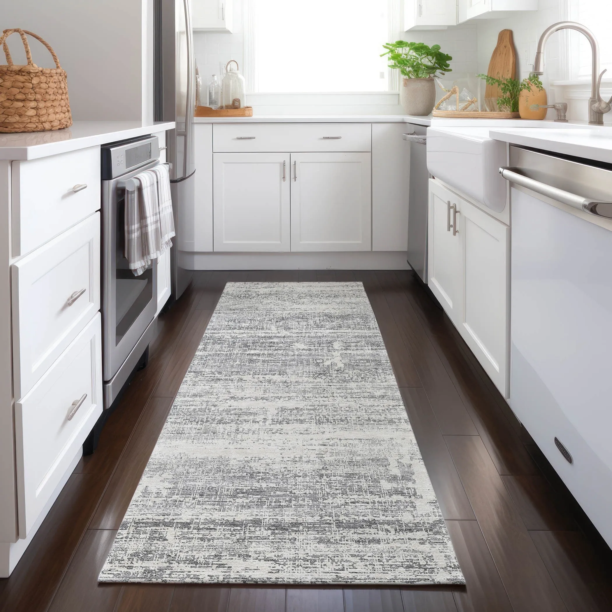 Machine Washable Indoor/ Outdoor Chantille Ombre Solid Rug
