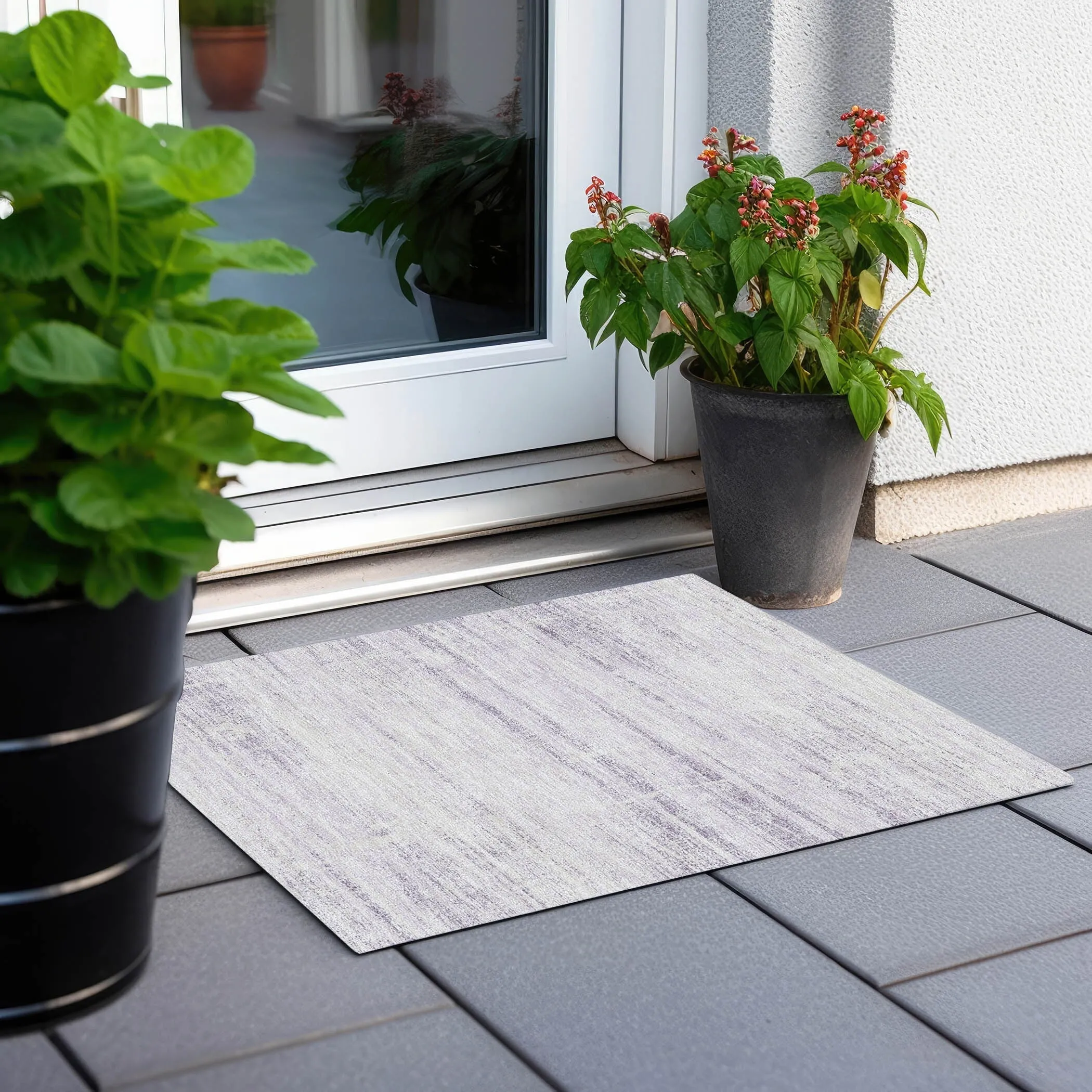 Machine Washable Indoor/ Outdoor Chantille Ombre Solid Rug