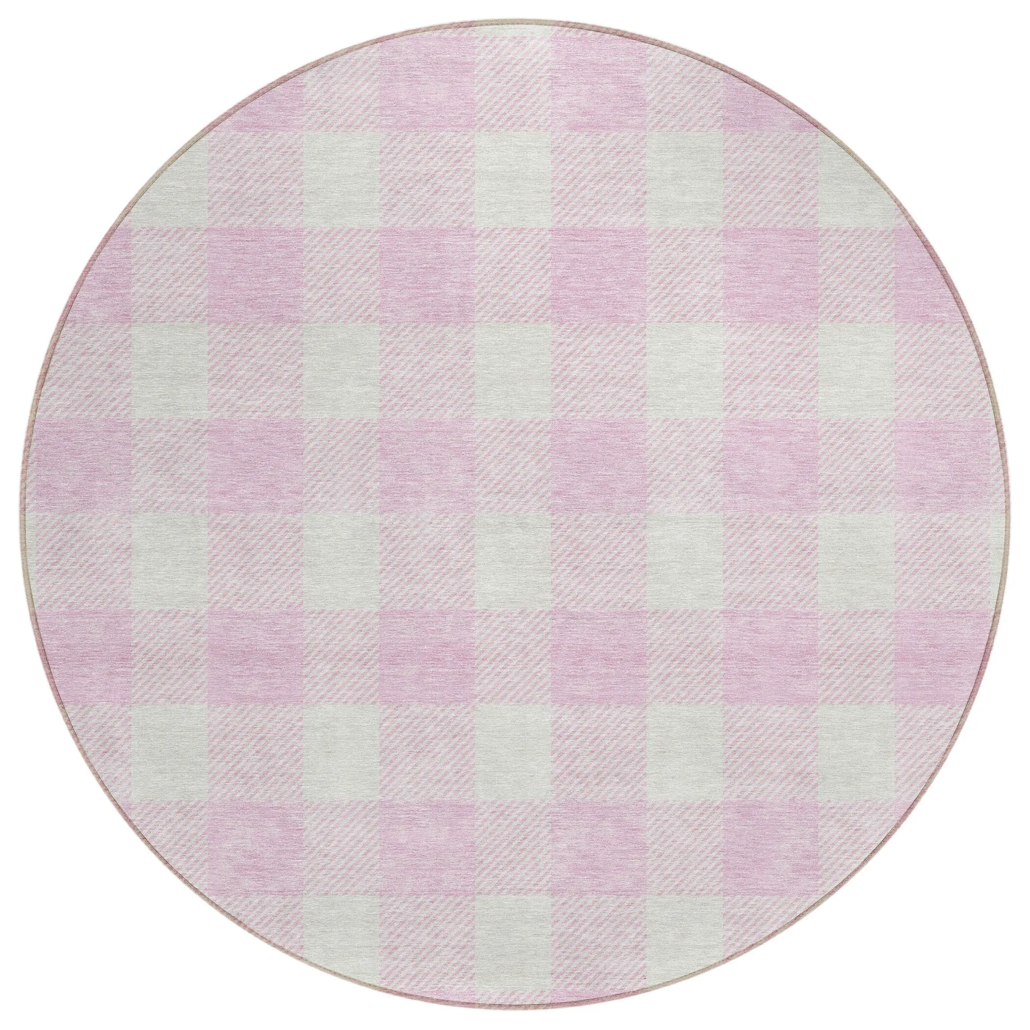 Machine Washable Indoor/ Outdoor Chantille Plaid Rug