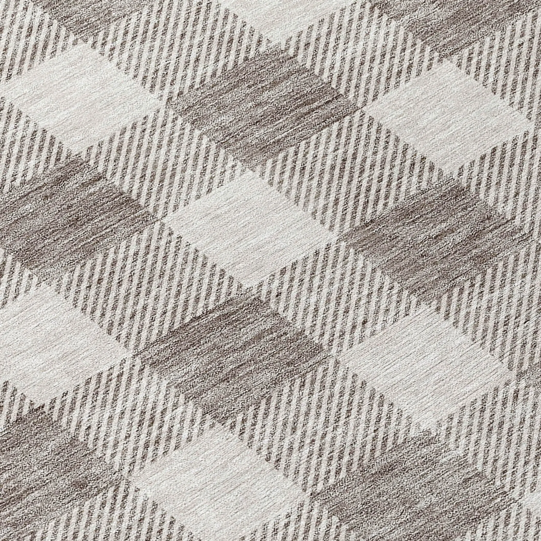 Machine Washable Indoor/ Outdoor Chantille Plaid Rug