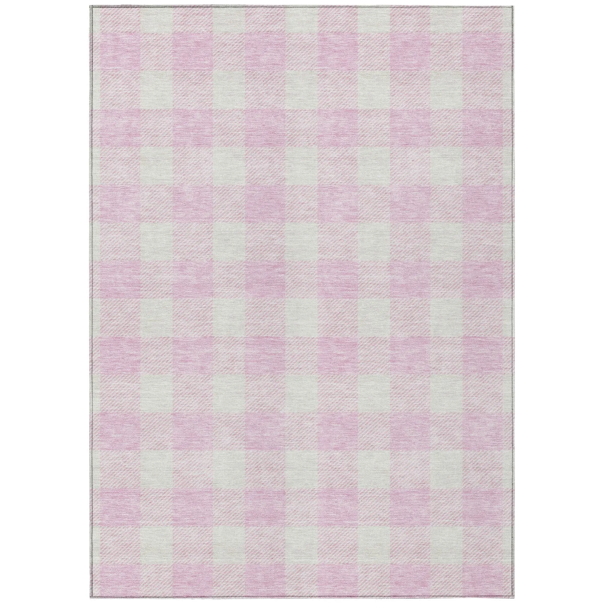 Machine Washable Indoor/ Outdoor Chantille Plaid Rug