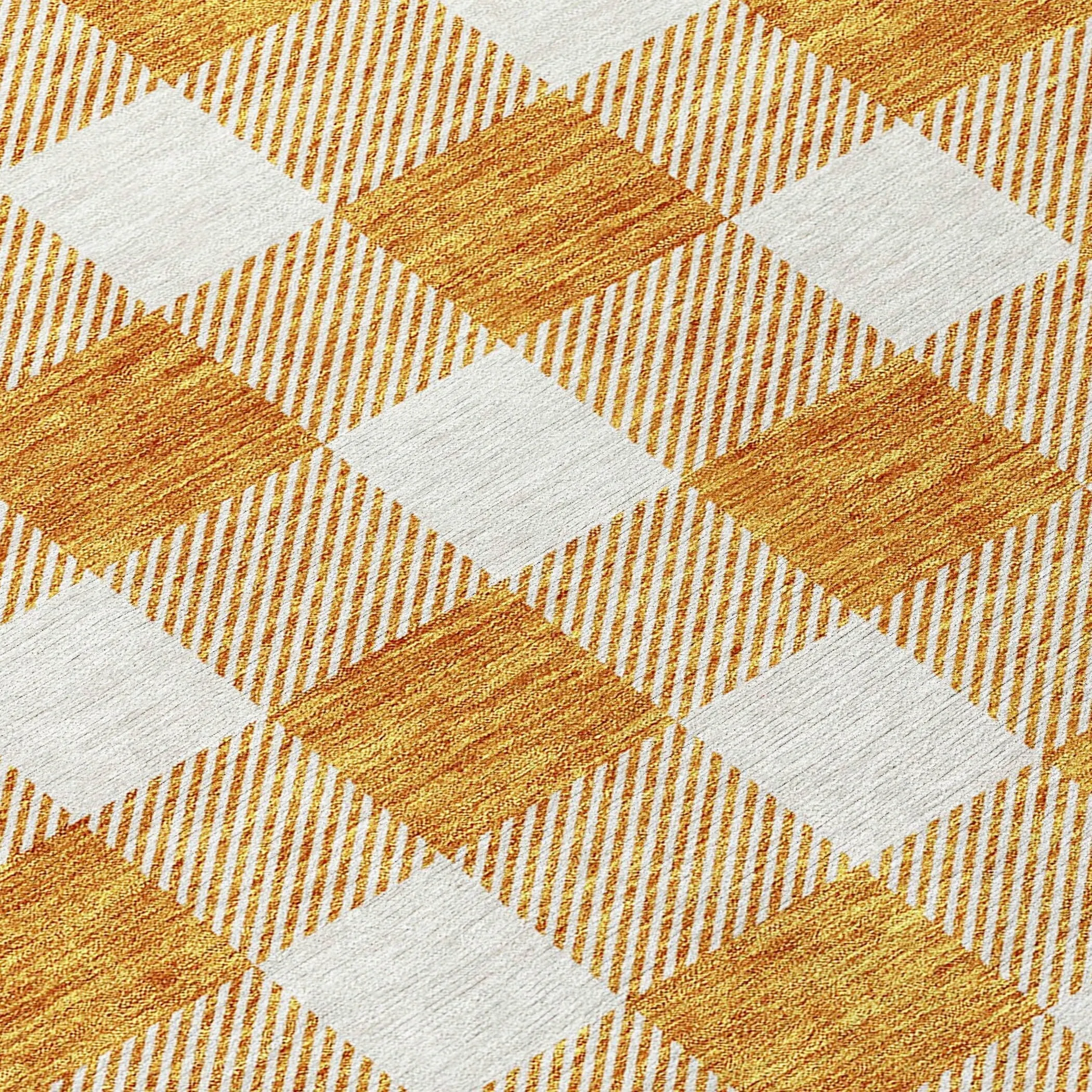 Machine Washable Indoor/ Outdoor Chantille Plaid Rug