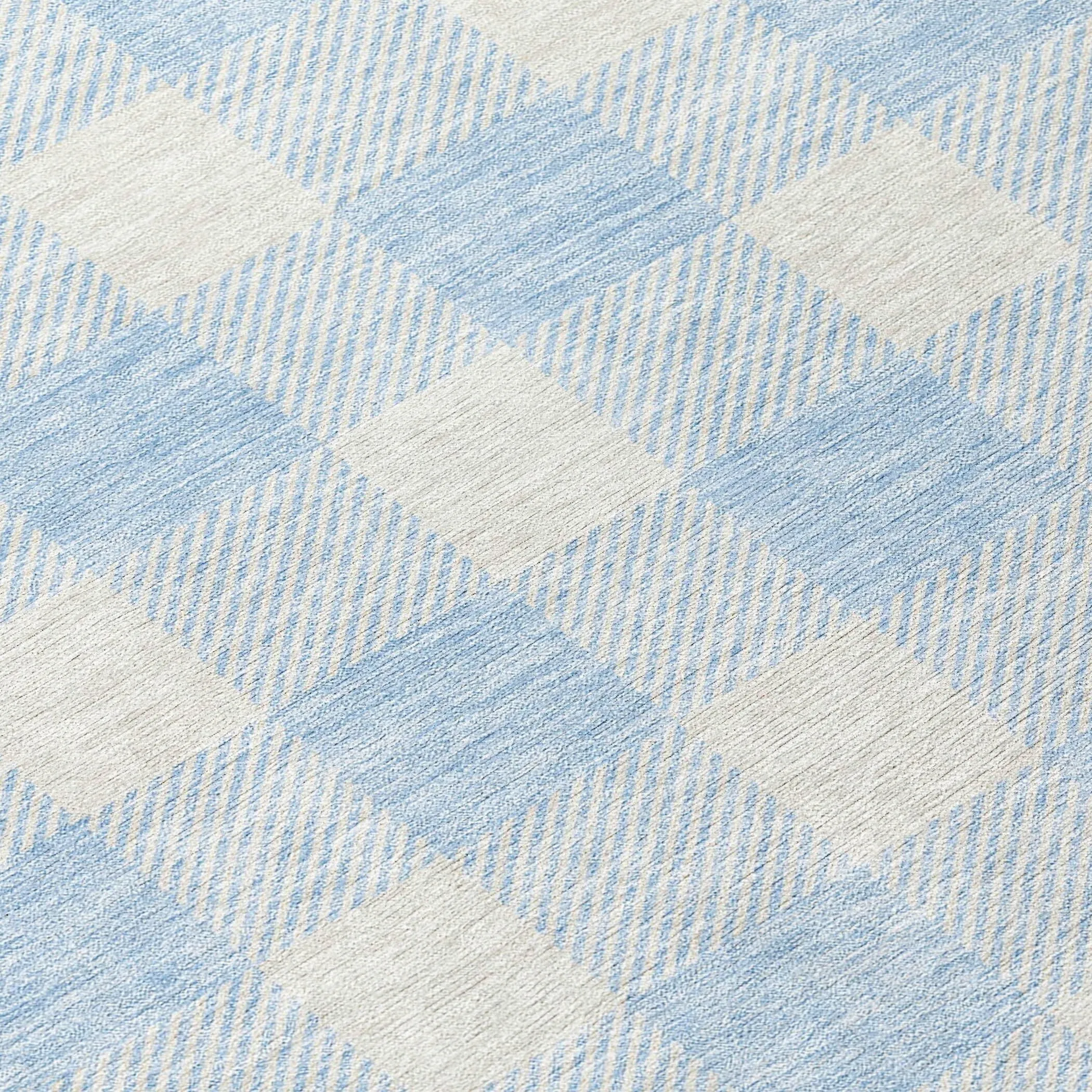 Machine Washable Indoor/ Outdoor Chantille Plaid Rug