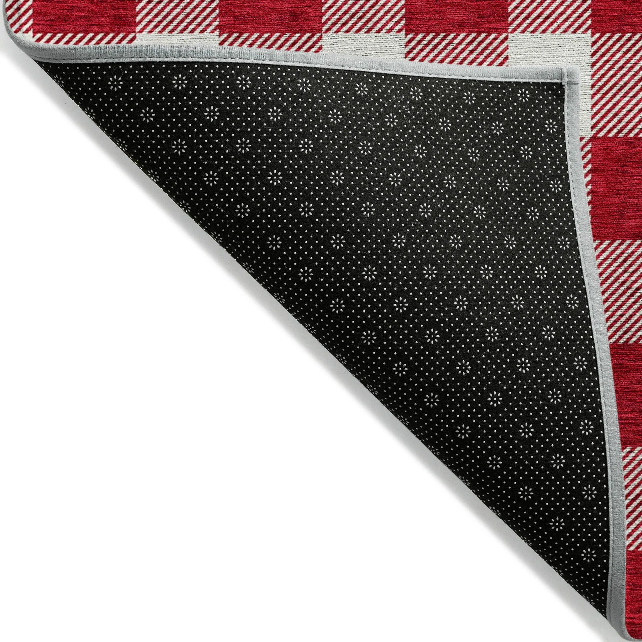 Machine Washable Indoor/ Outdoor Chantille Plaid Rug