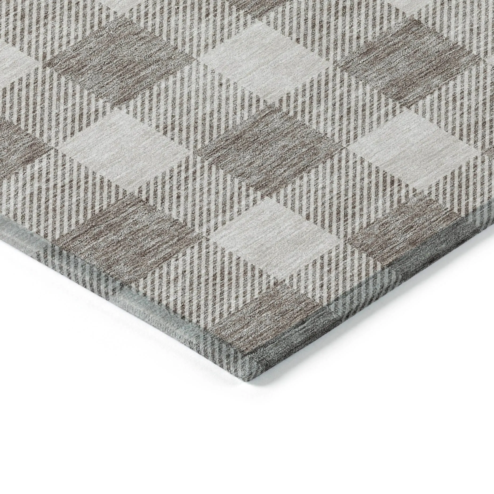 Machine Washable Indoor/ Outdoor Chantille Plaid Rug