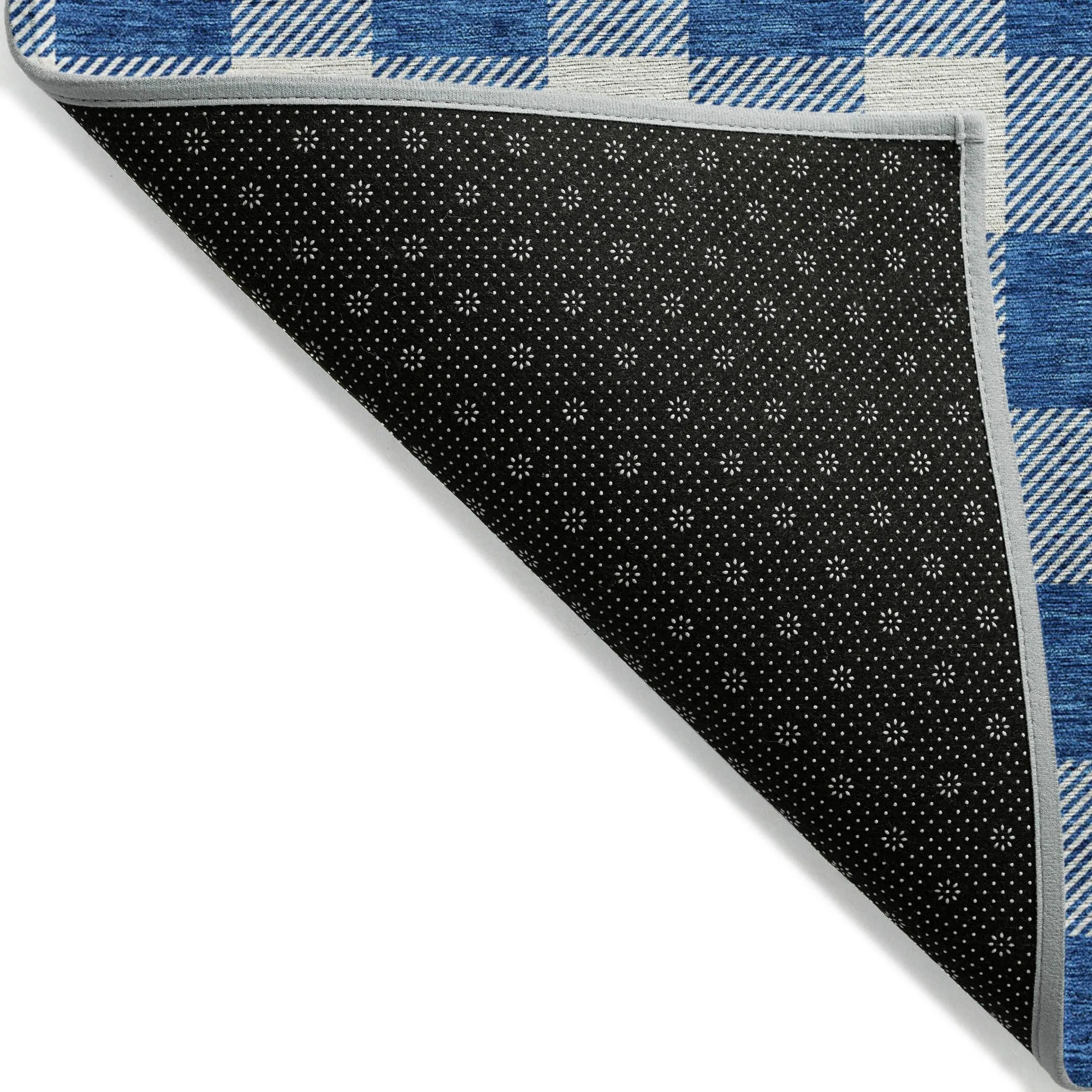 Machine Washable Indoor/ Outdoor Chantille Plaid Rug