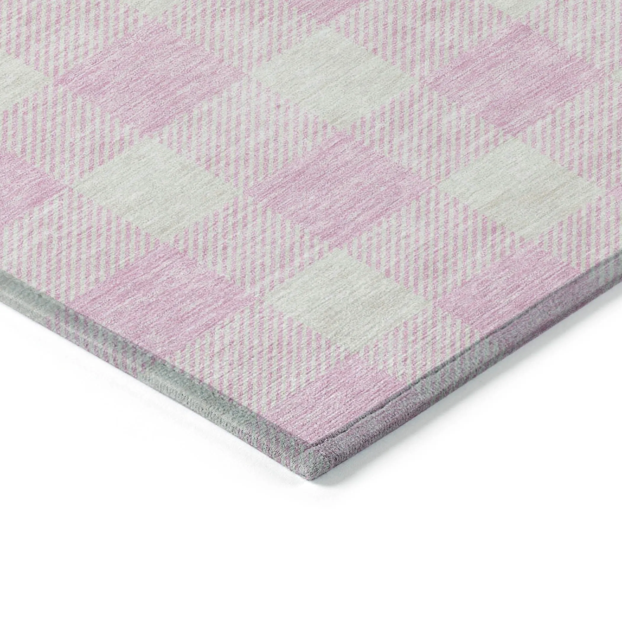 Machine Washable Indoor/ Outdoor Chantille Plaid Rug