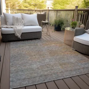 Machine Washable Indoor/ Outdoor Chantille Solid Ombre Rug