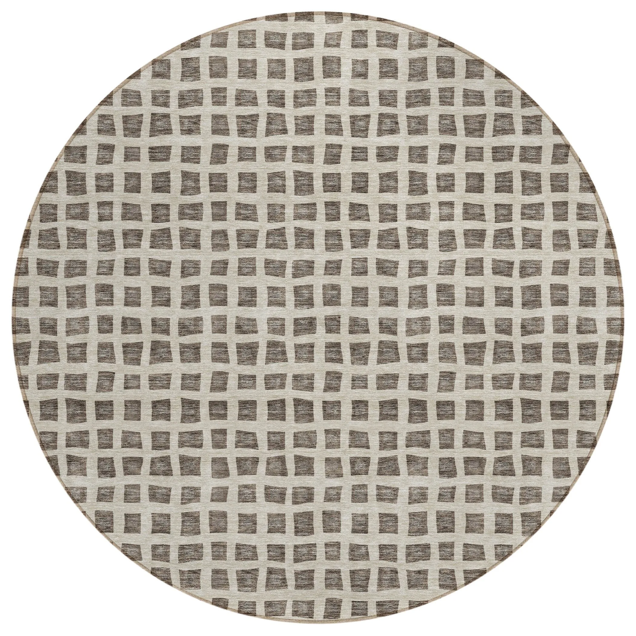 Machine Washable Indoor/ Outdoor Chantille Squares Rug