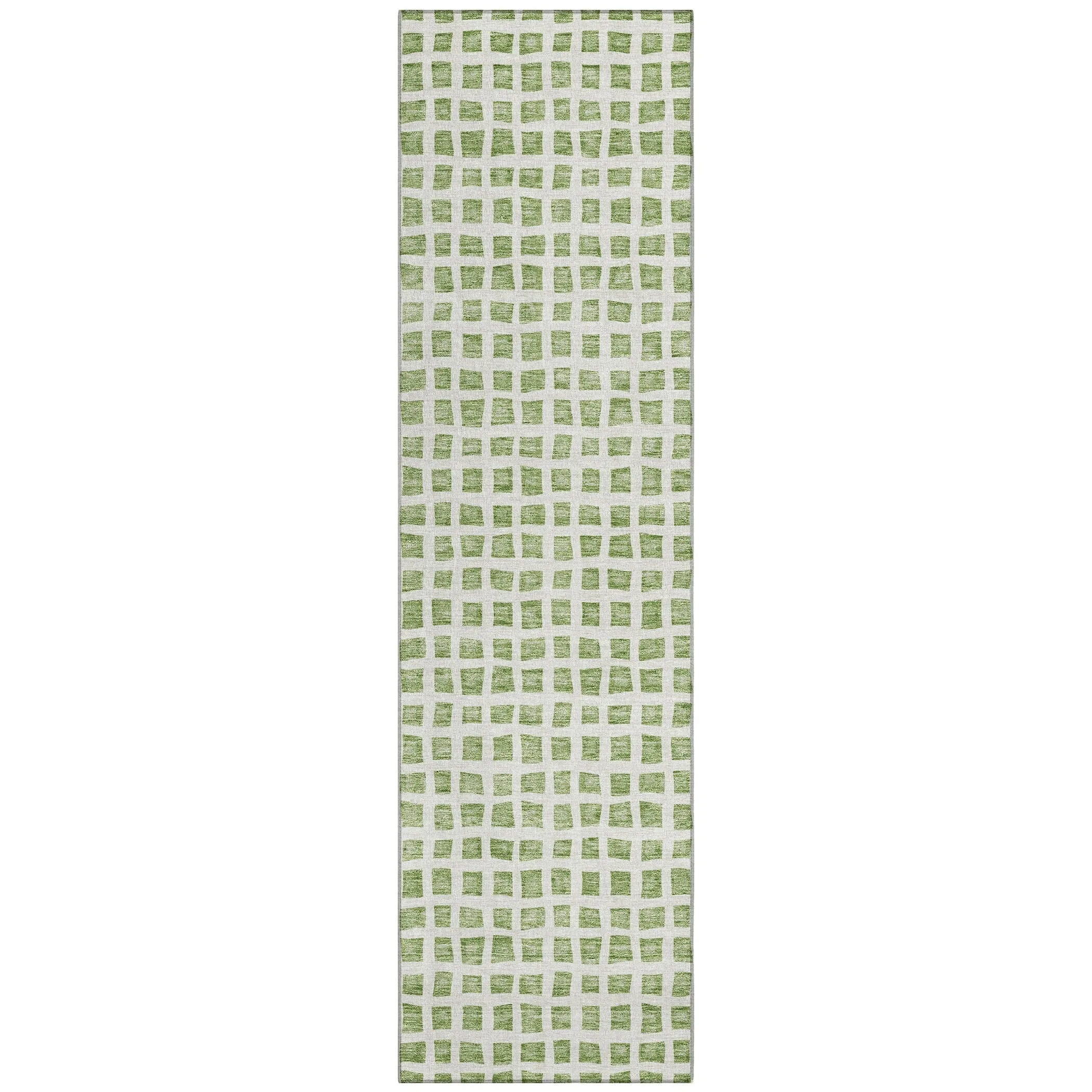 Machine Washable Indoor/ Outdoor Chantille Squares Rug
