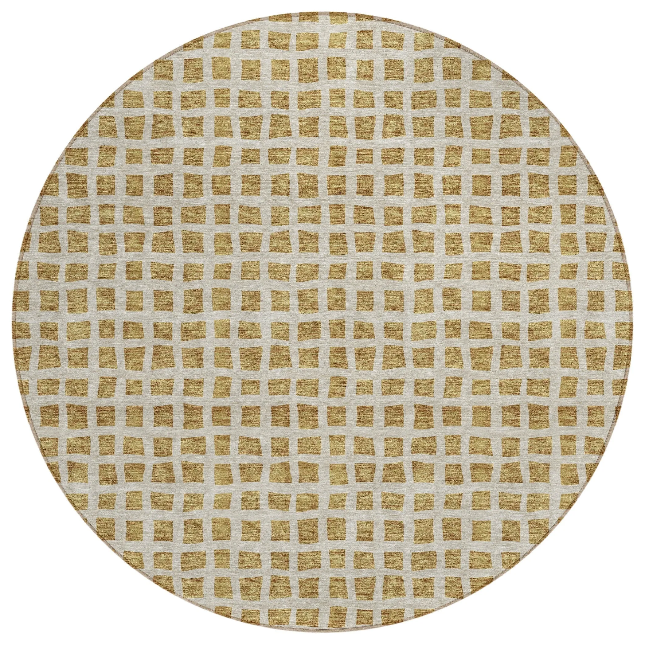 Machine Washable Indoor/ Outdoor Chantille Squares Rug