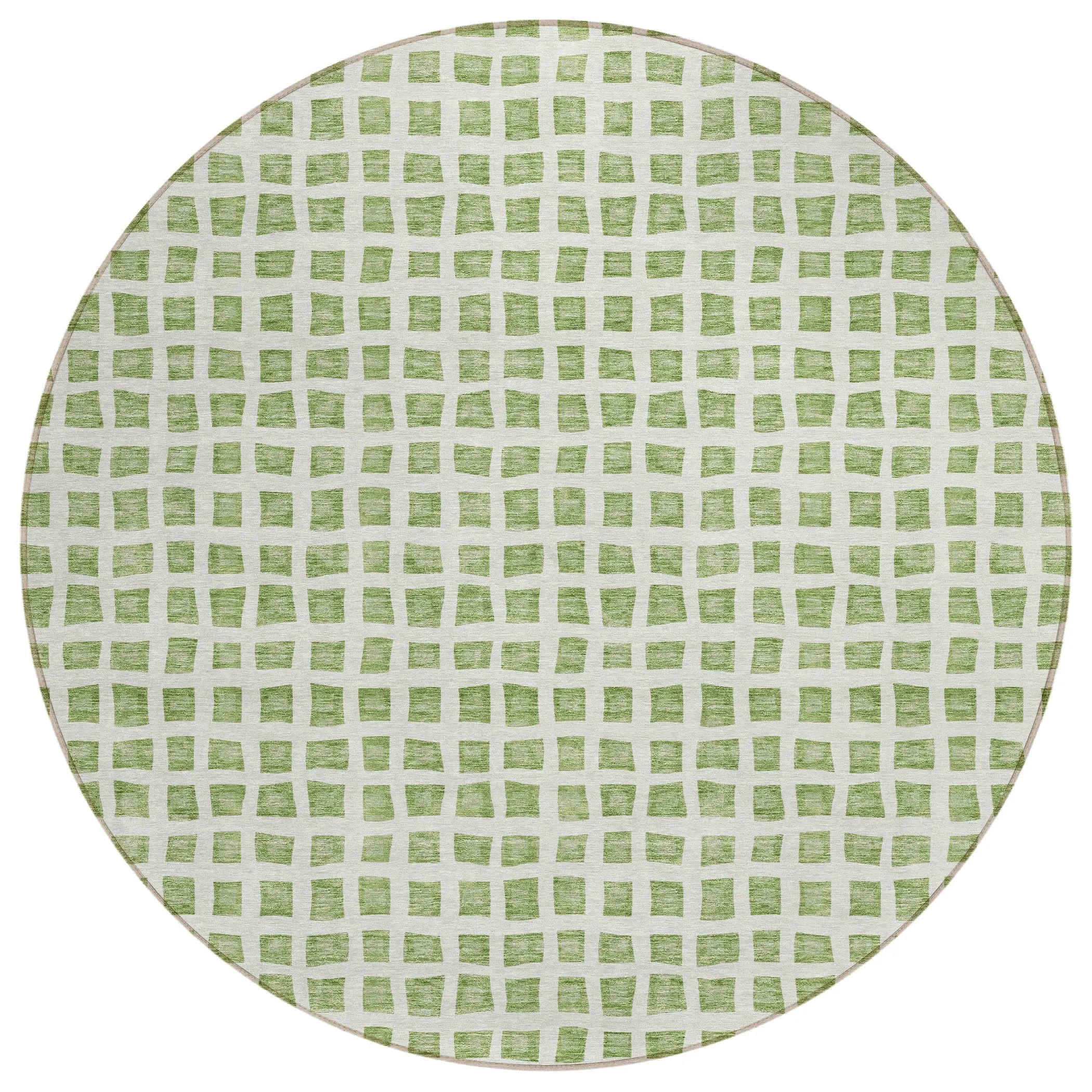 Machine Washable Indoor/ Outdoor Chantille Squares Rug