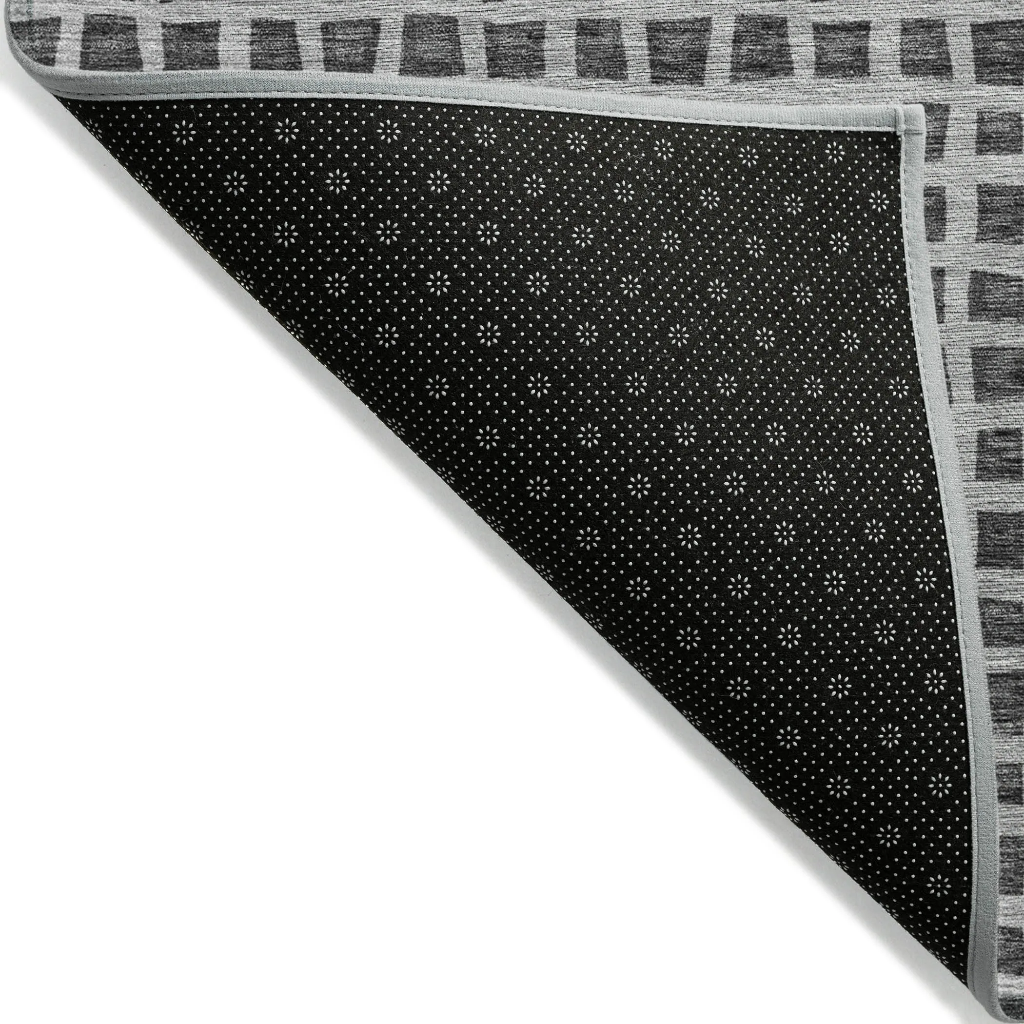 Machine Washable Indoor/ Outdoor Chantille Squares Rug