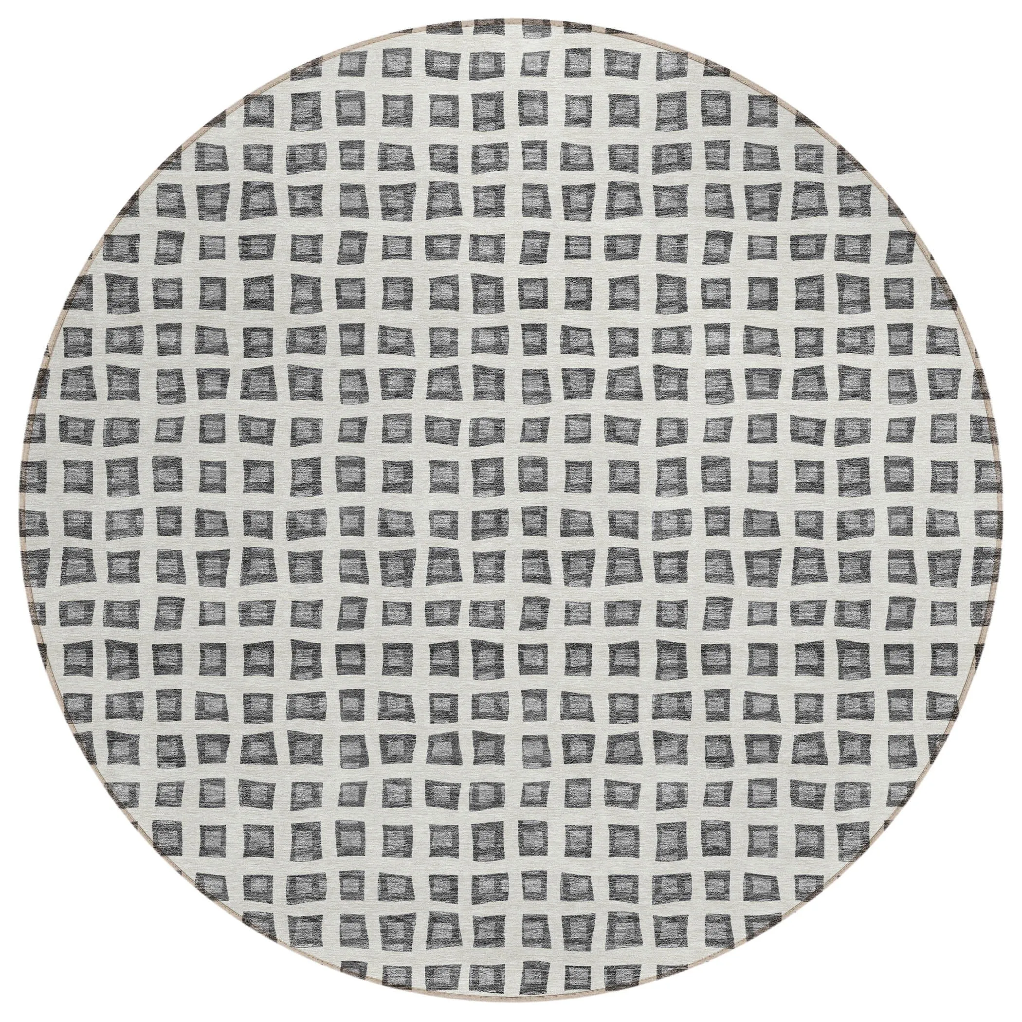 Machine Washable Indoor/ Outdoor Chantille Squares Rug