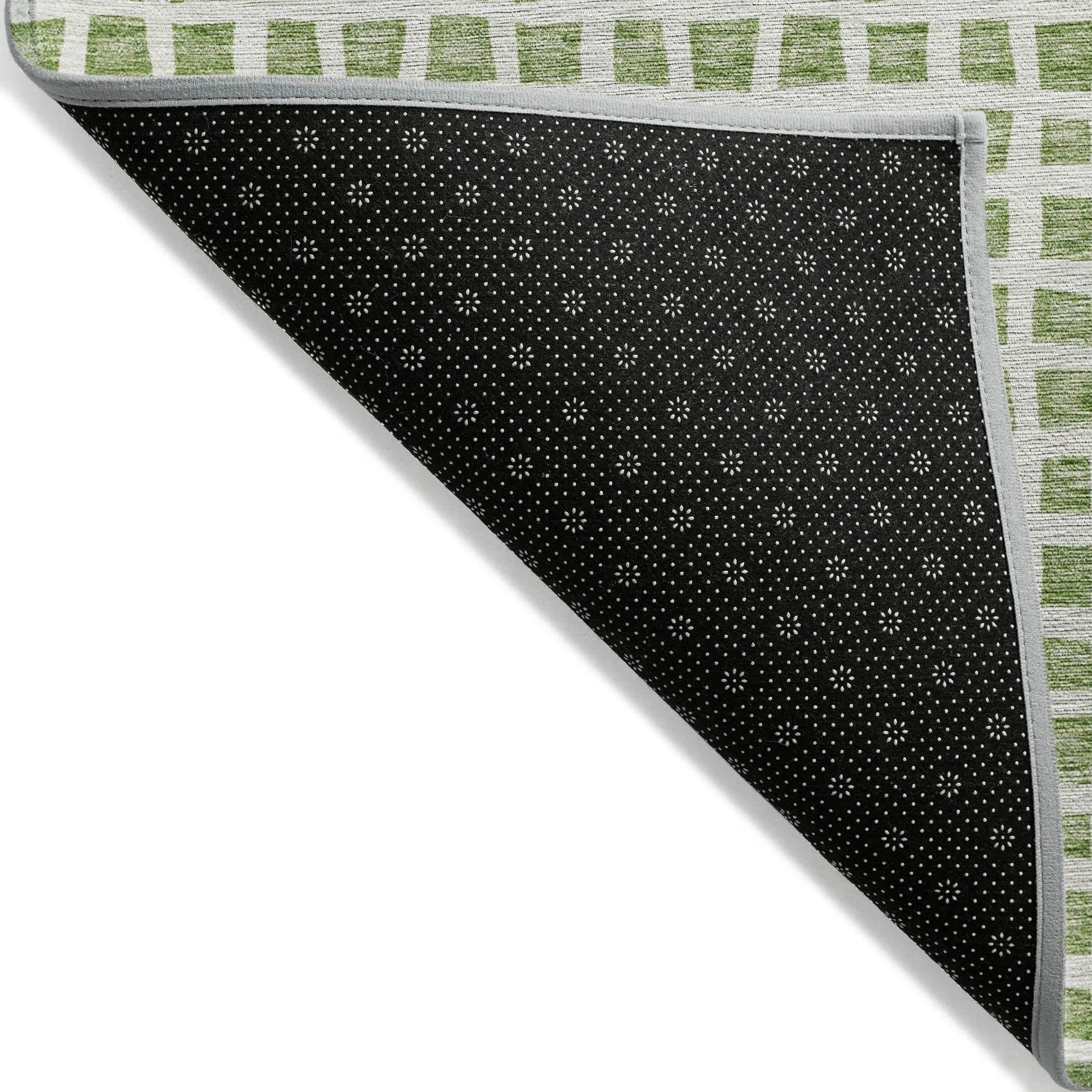 Machine Washable Indoor/ Outdoor Chantille Squares Rug