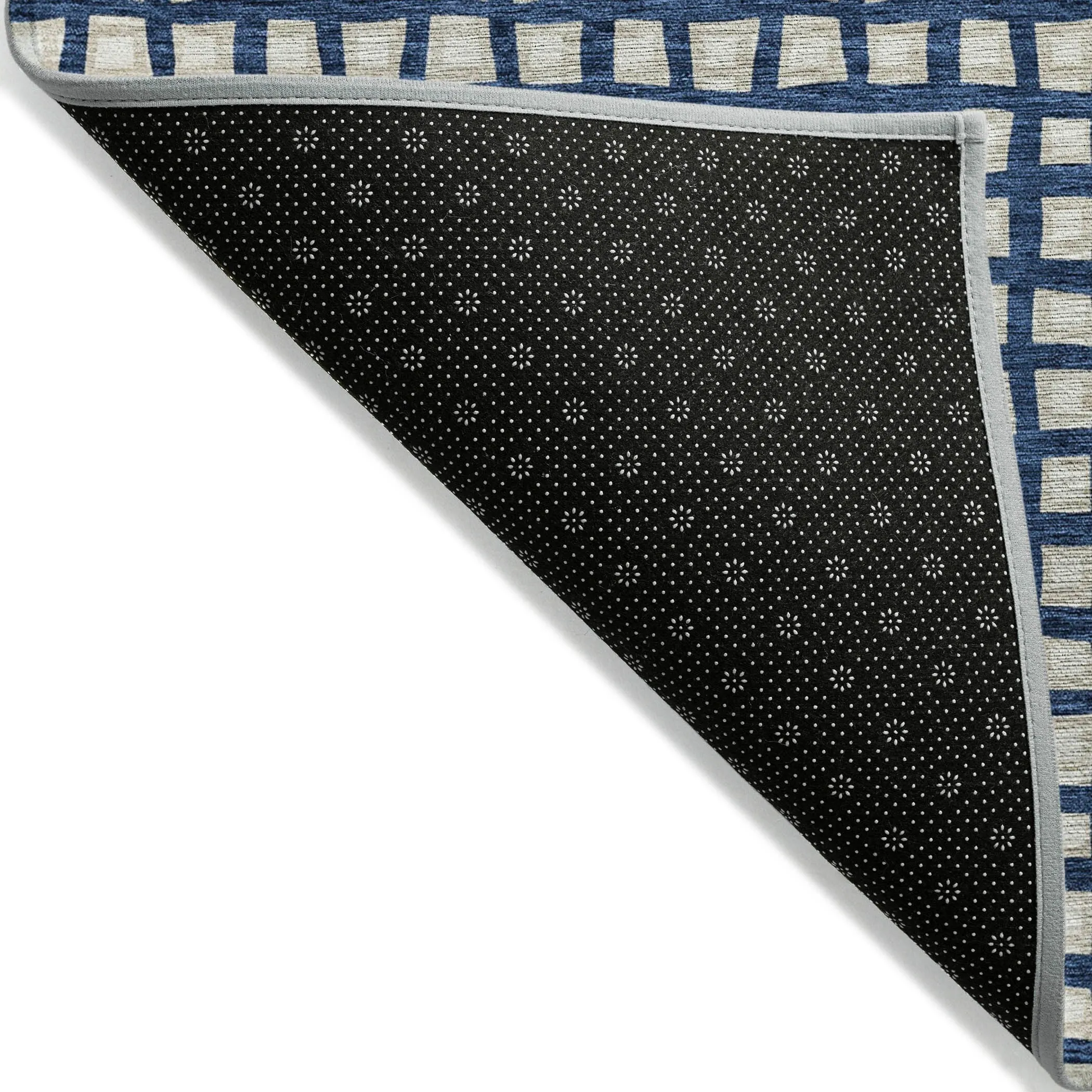 Machine Washable Indoor/ Outdoor Chantille Squares Rug