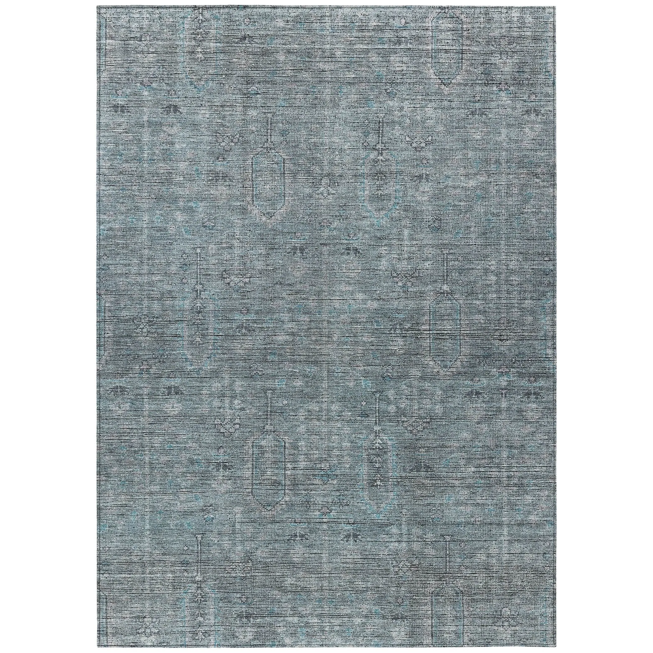 Machine Washable Indoor/ Outdoor Chantille Traditional Distressed Rug
