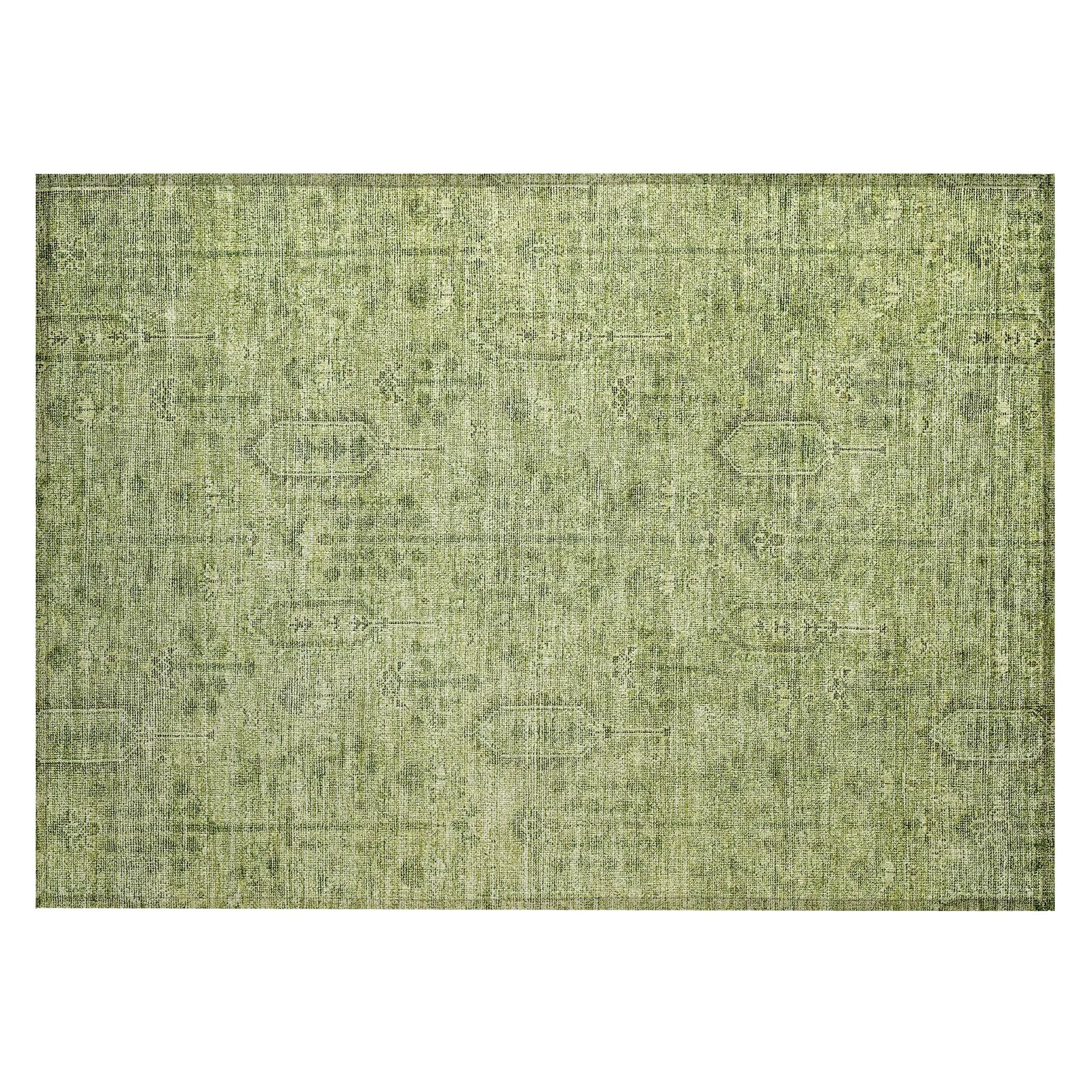 Machine Washable Indoor/ Outdoor Chantille Traditional Distressed Rug