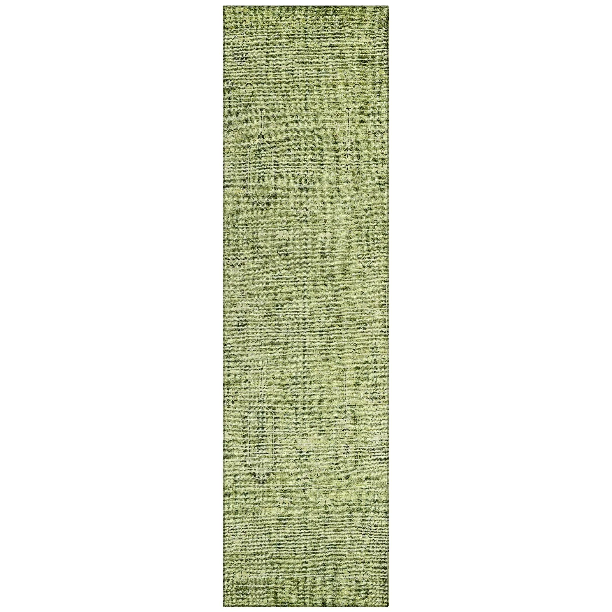 Machine Washable Indoor/ Outdoor Chantille Traditional Distressed Rug