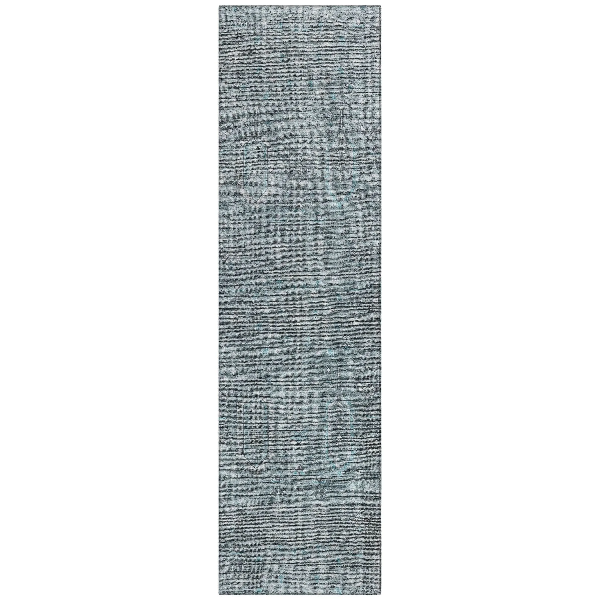 Machine Washable Indoor/ Outdoor Chantille Traditional Distressed Rug