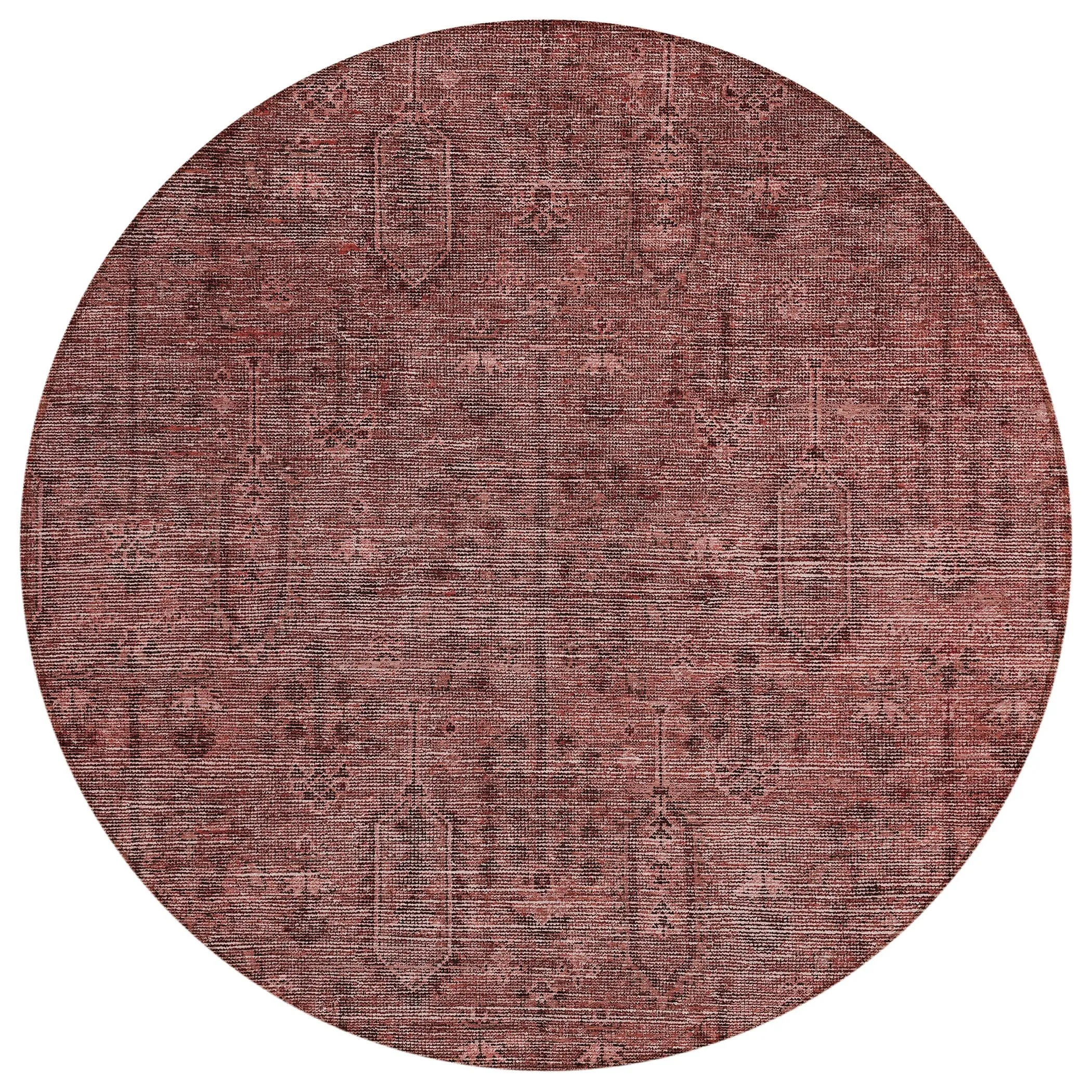 Machine Washable Indoor/ Outdoor Chantille Traditional Distressed Rug