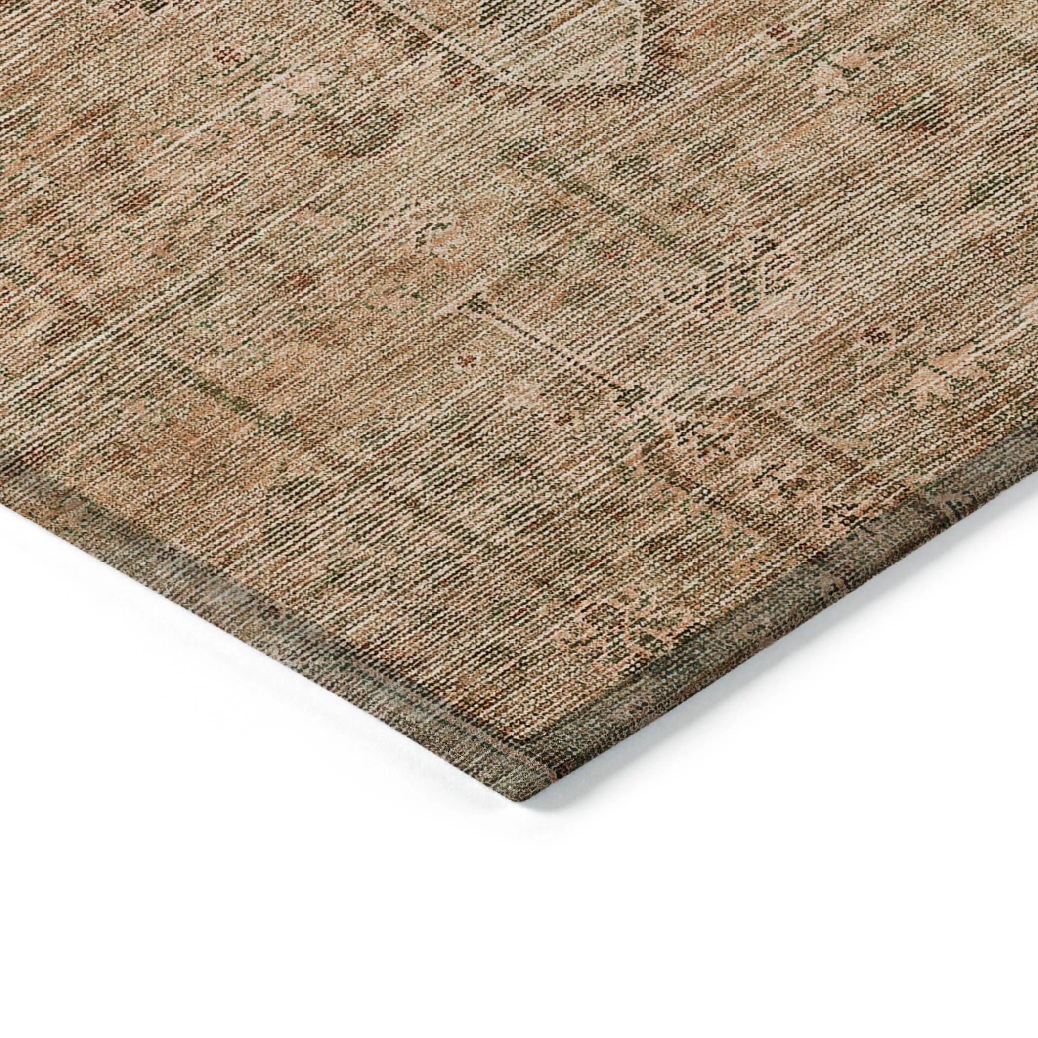 Machine Washable Indoor/ Outdoor Chantille Traditional Distressed Rug
