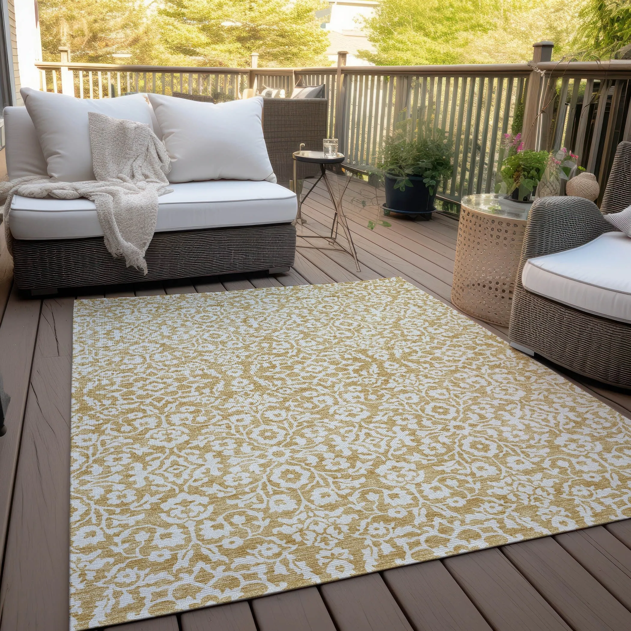 Machine Washable Indoor/ Outdoor Chantille Traditional Farmhouse Rug