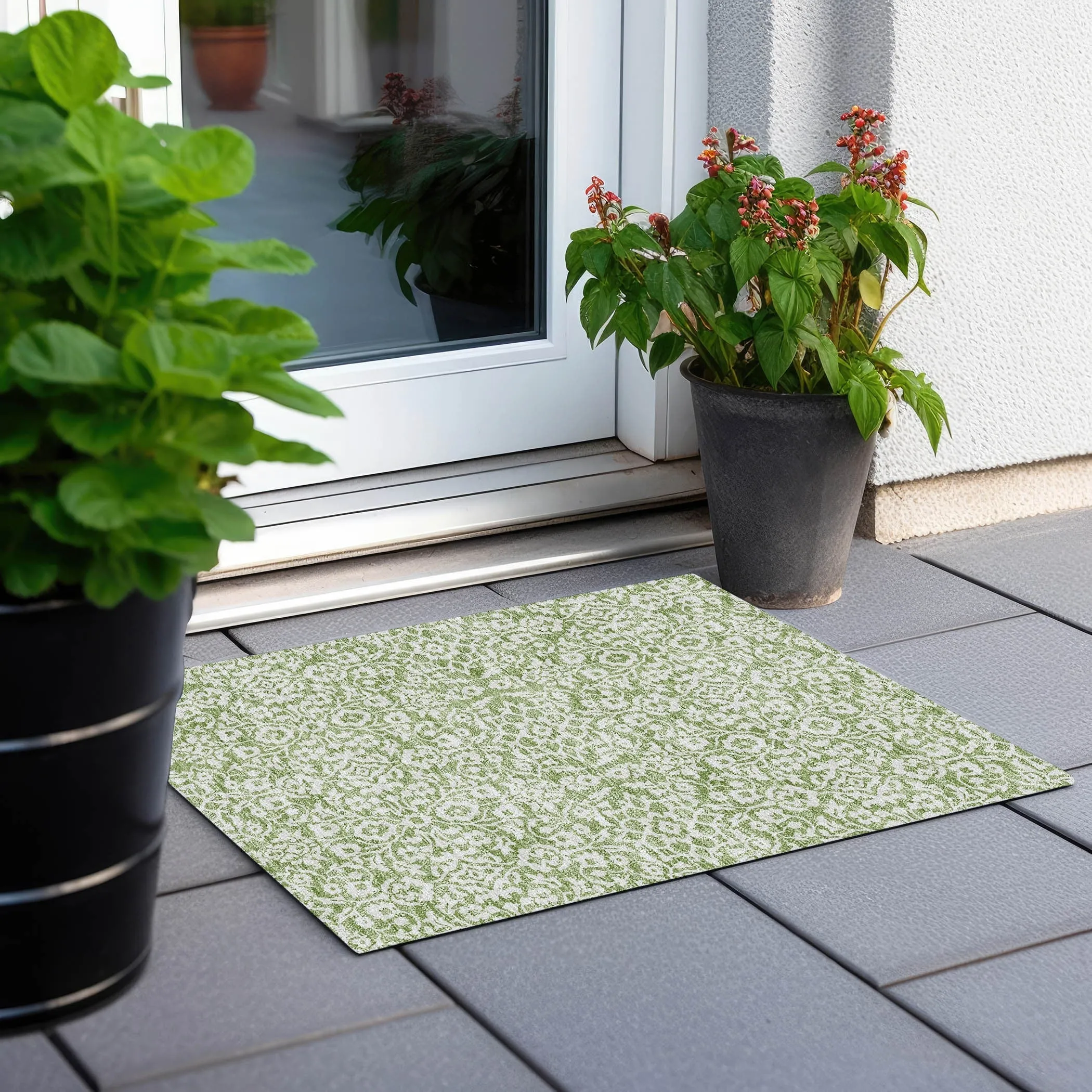 Machine Washable Indoor/ Outdoor Chantille Traditional Farmhouse Rug