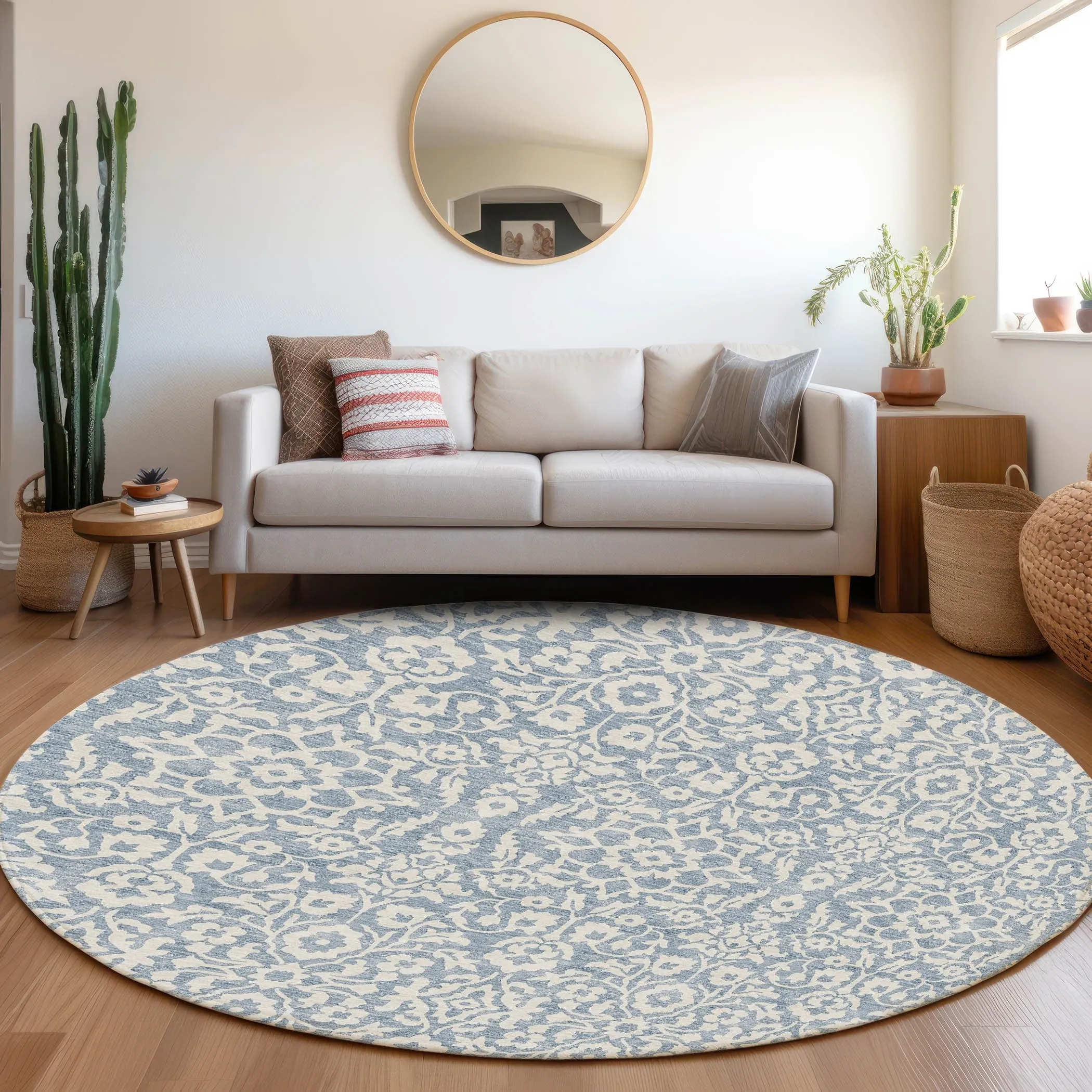 Machine Washable Indoor/ Outdoor Chantille Traditional Farmhouse Rug