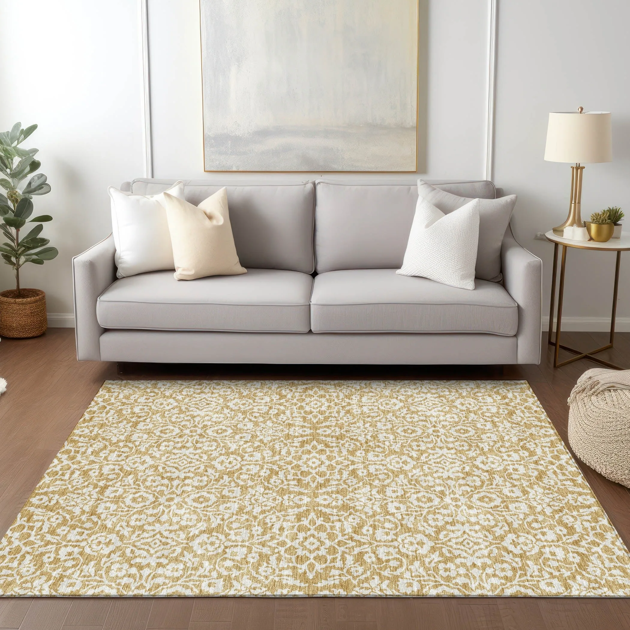 Machine Washable Indoor/ Outdoor Chantille Traditional Farmhouse Rug