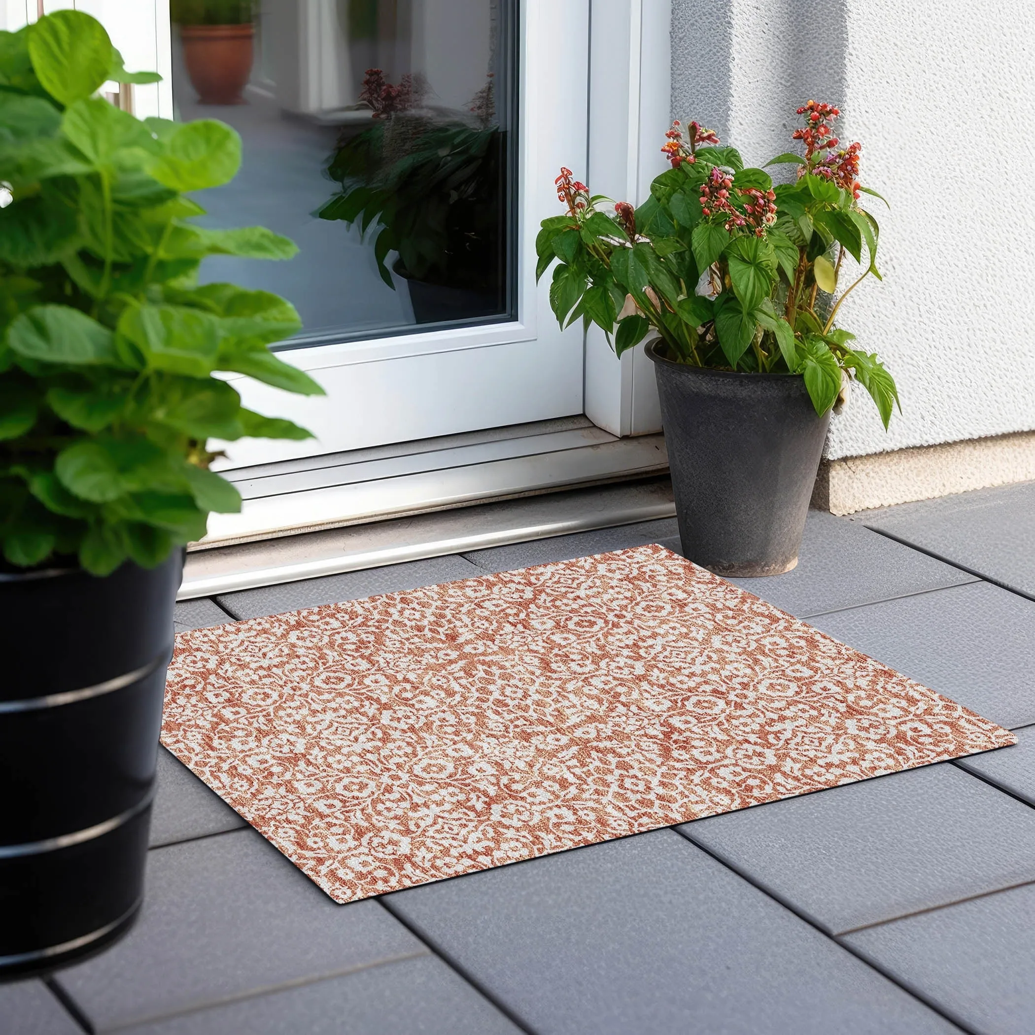 Machine Washable Indoor/ Outdoor Chantille Traditional Farmhouse Rug