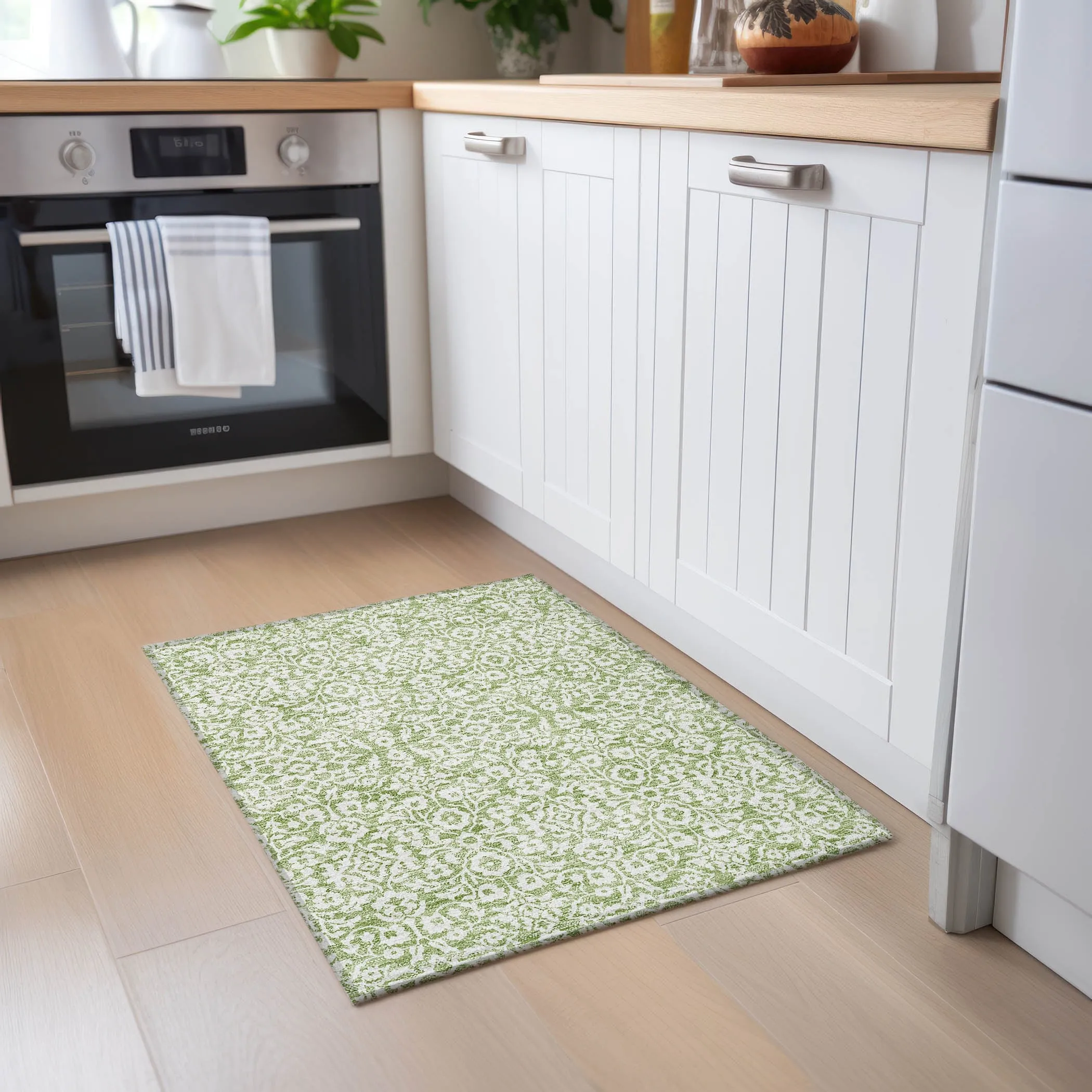 Machine Washable Indoor/ Outdoor Chantille Traditional Farmhouse Rug