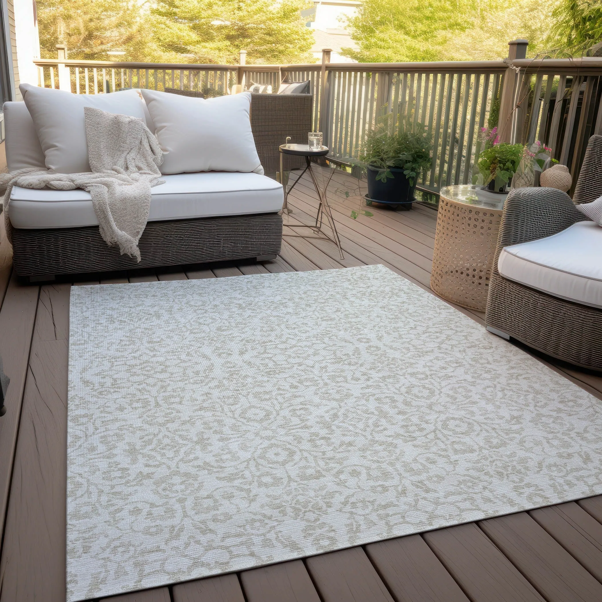 Machine Washable Indoor/ Outdoor Chantille Traditional Farmhouse Rug