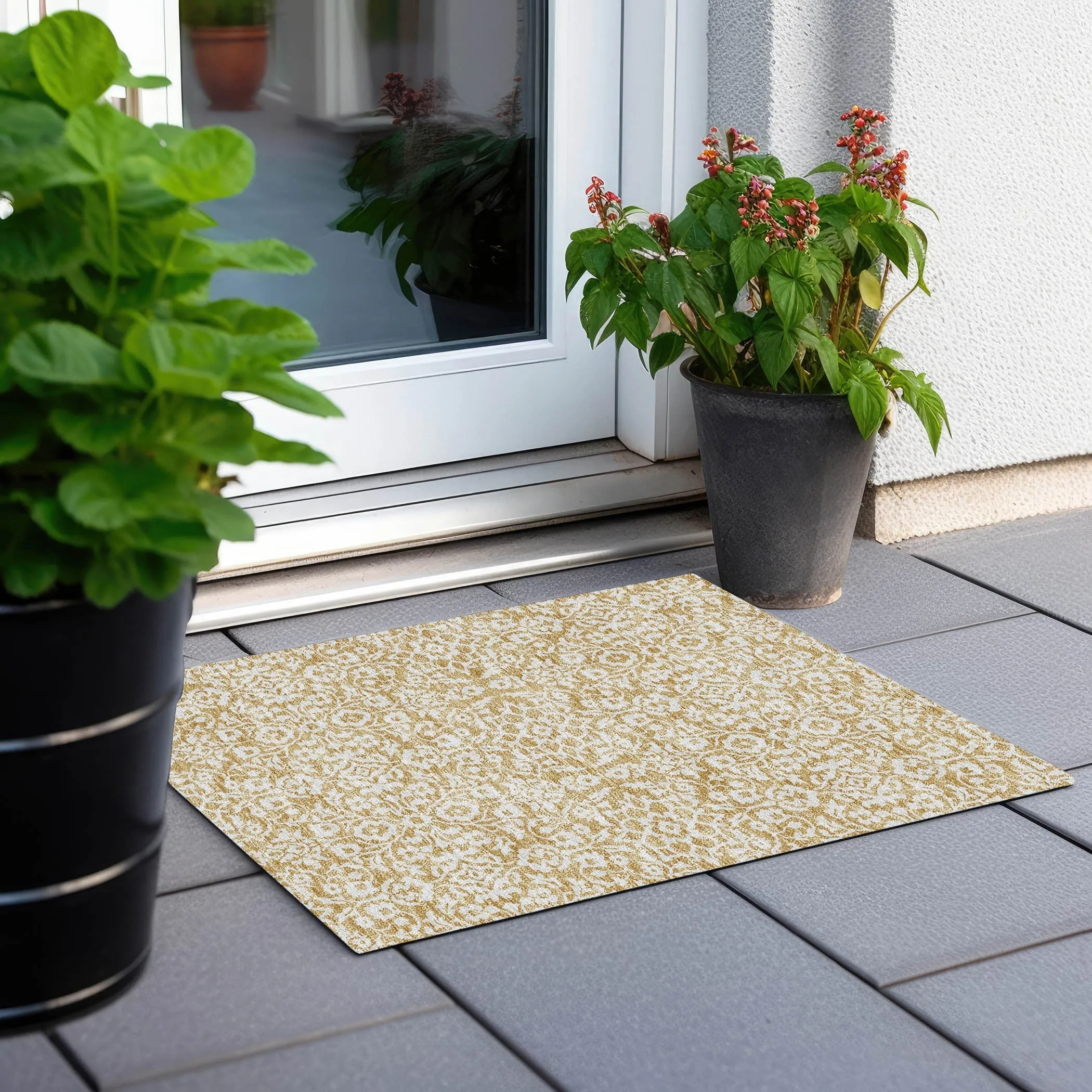 Machine Washable Indoor/ Outdoor Chantille Traditional Farmhouse Rug