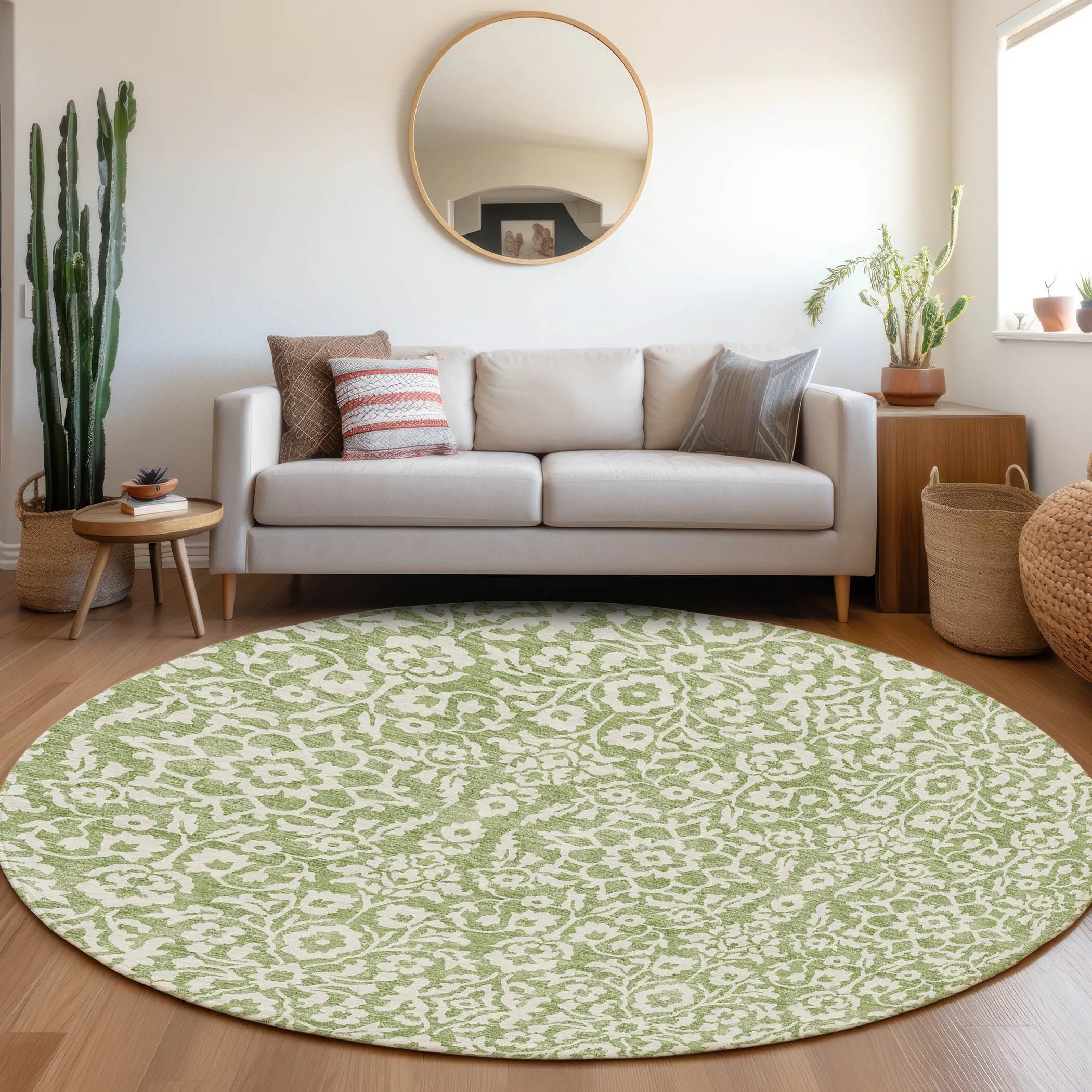 Machine Washable Indoor/ Outdoor Chantille Traditional Farmhouse Rug