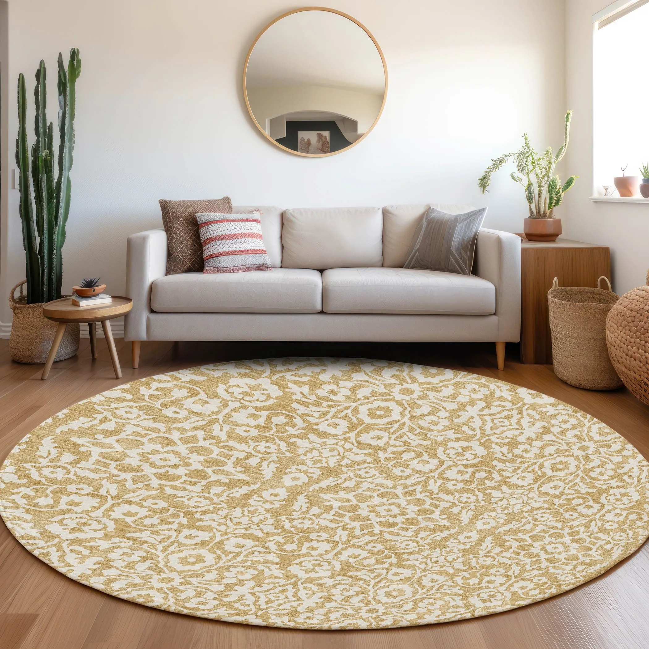 Machine Washable Indoor/ Outdoor Chantille Traditional Farmhouse Rug