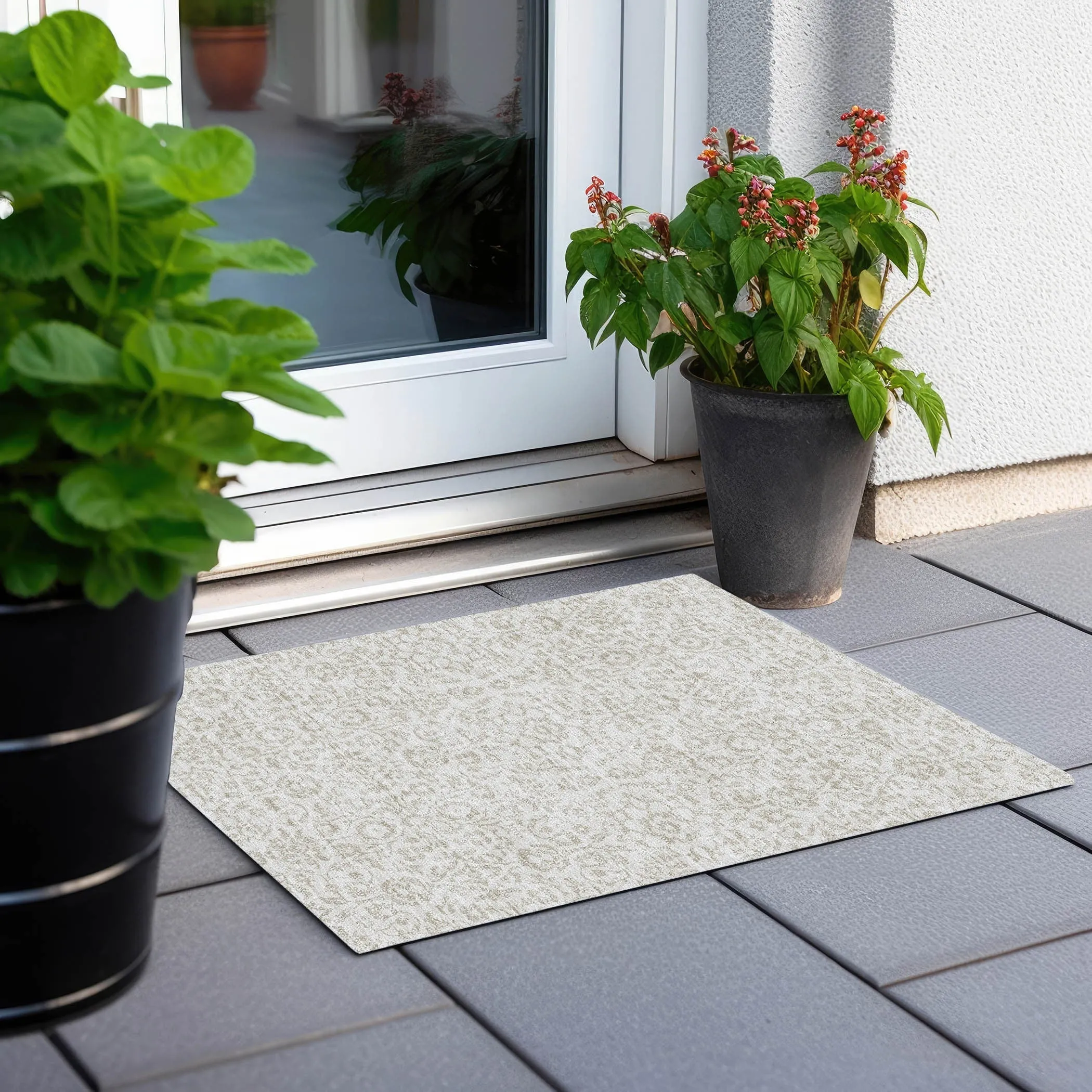 Machine Washable Indoor/ Outdoor Chantille Traditional Farmhouse Rug