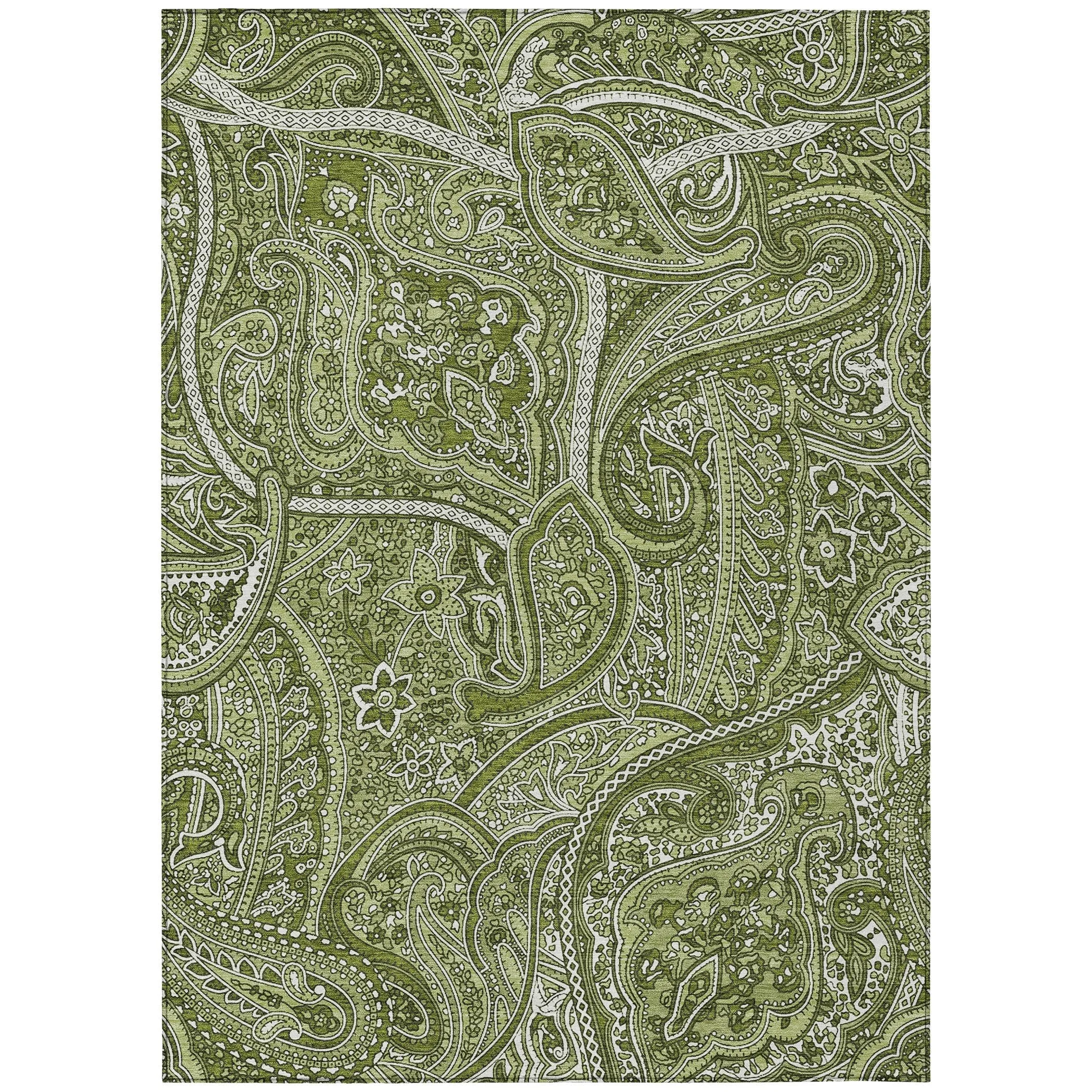 Machine Washable Indoor/ Outdoor Chantille Traditional Paisley Rug