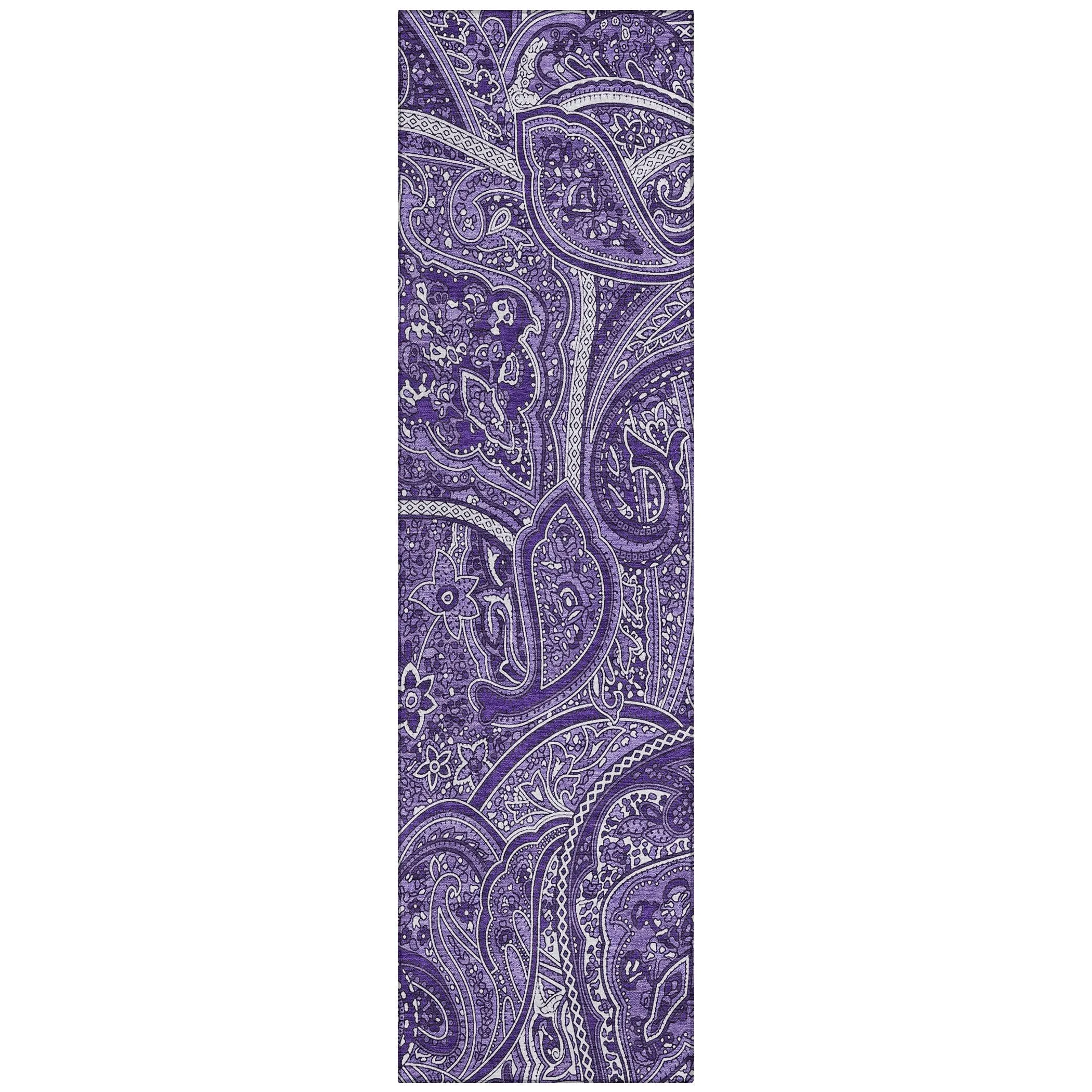 Machine Washable Indoor/ Outdoor Chantille Traditional Paisley Rug