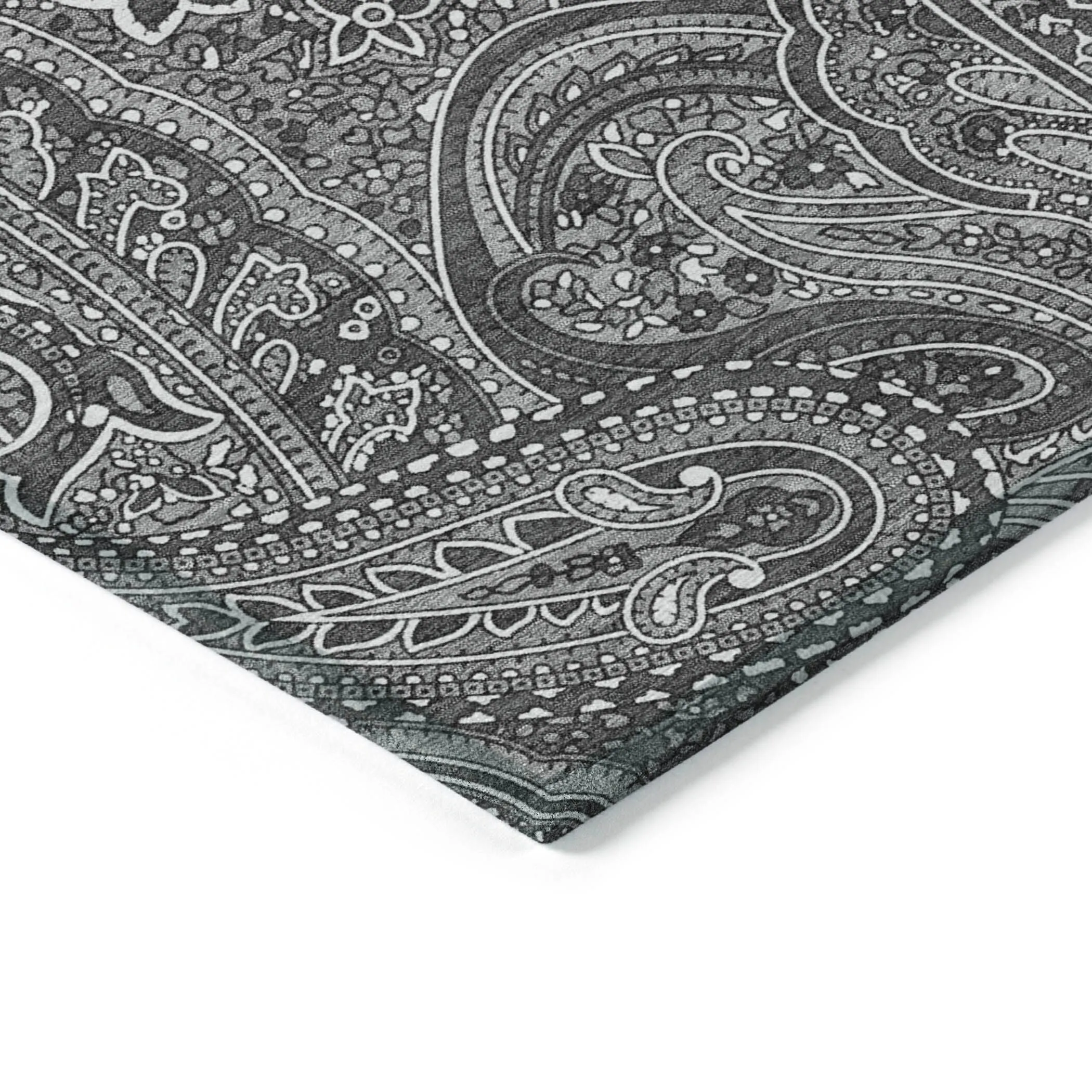 Machine Washable Indoor/ Outdoor Chantille Traditional Paisley Rug