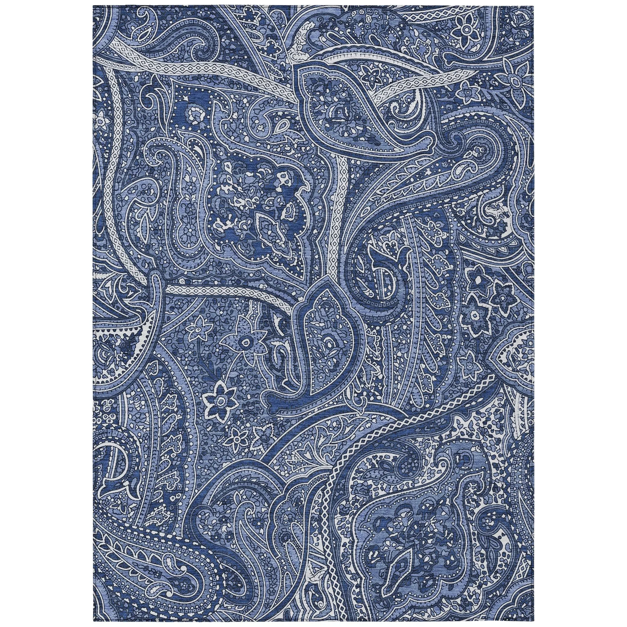Machine Washable Indoor/ Outdoor Chantille Traditional Paisley Rug