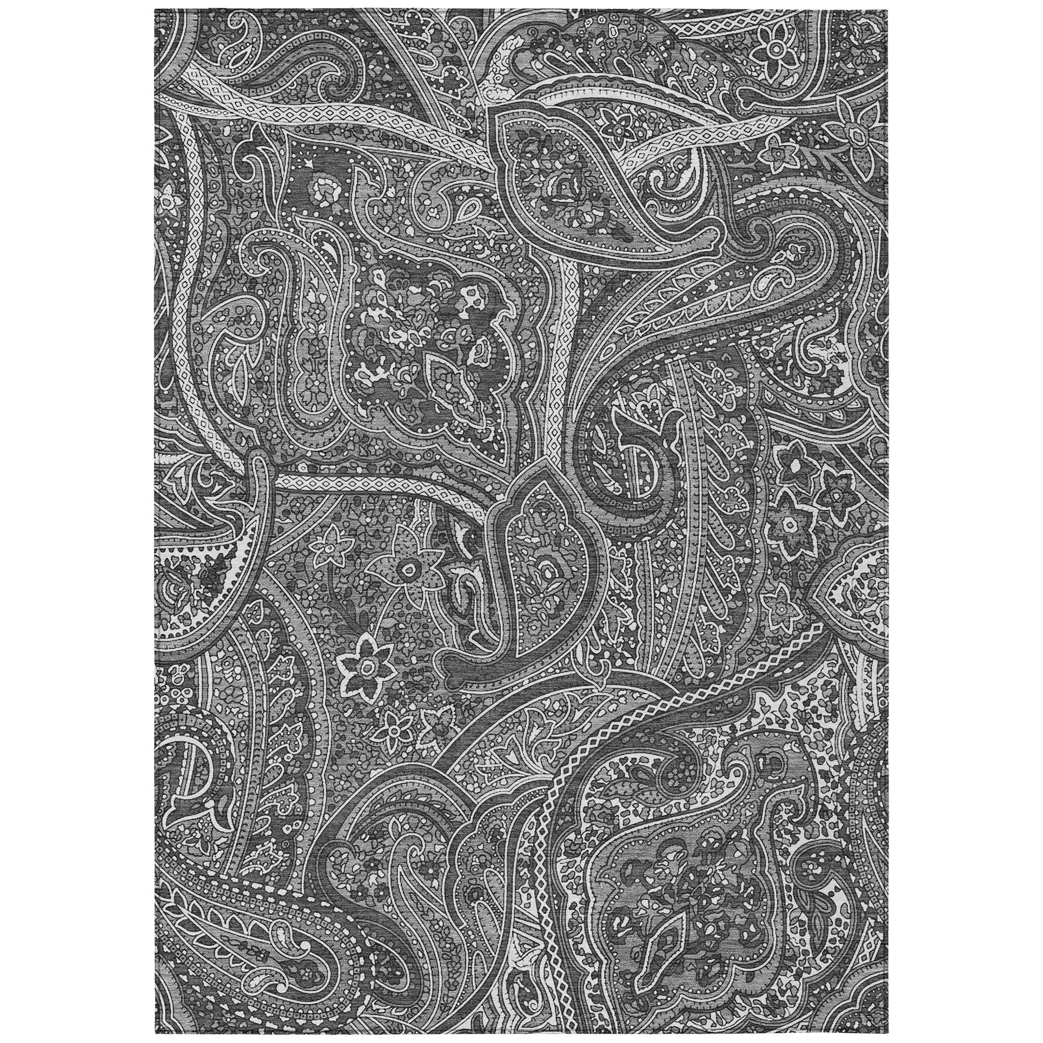 Machine Washable Indoor/ Outdoor Chantille Traditional Paisley Rug