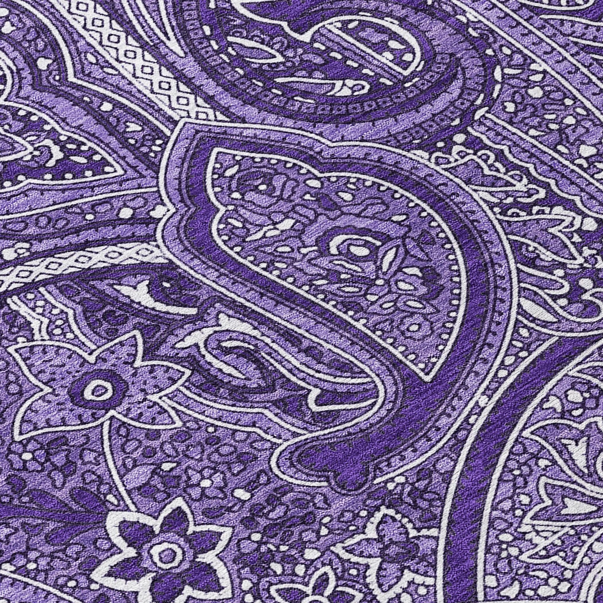Machine Washable Indoor/ Outdoor Chantille Traditional Paisley Rug