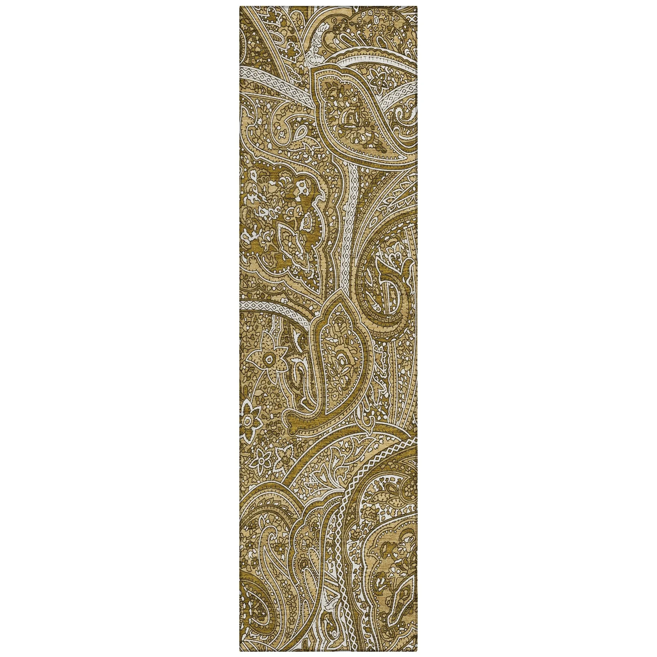 Machine Washable Indoor/ Outdoor Chantille Traditional Paisley Rug