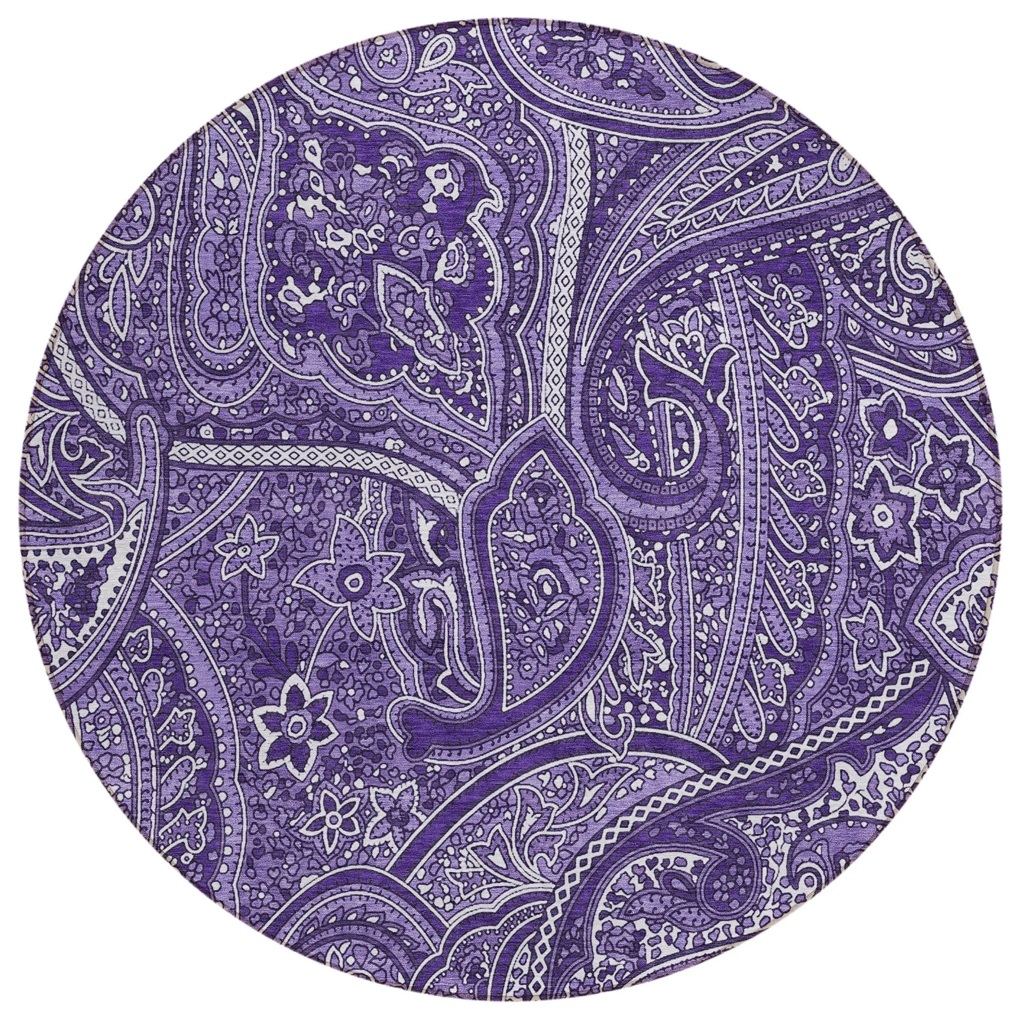 Machine Washable Indoor/ Outdoor Chantille Traditional Paisley Rug
