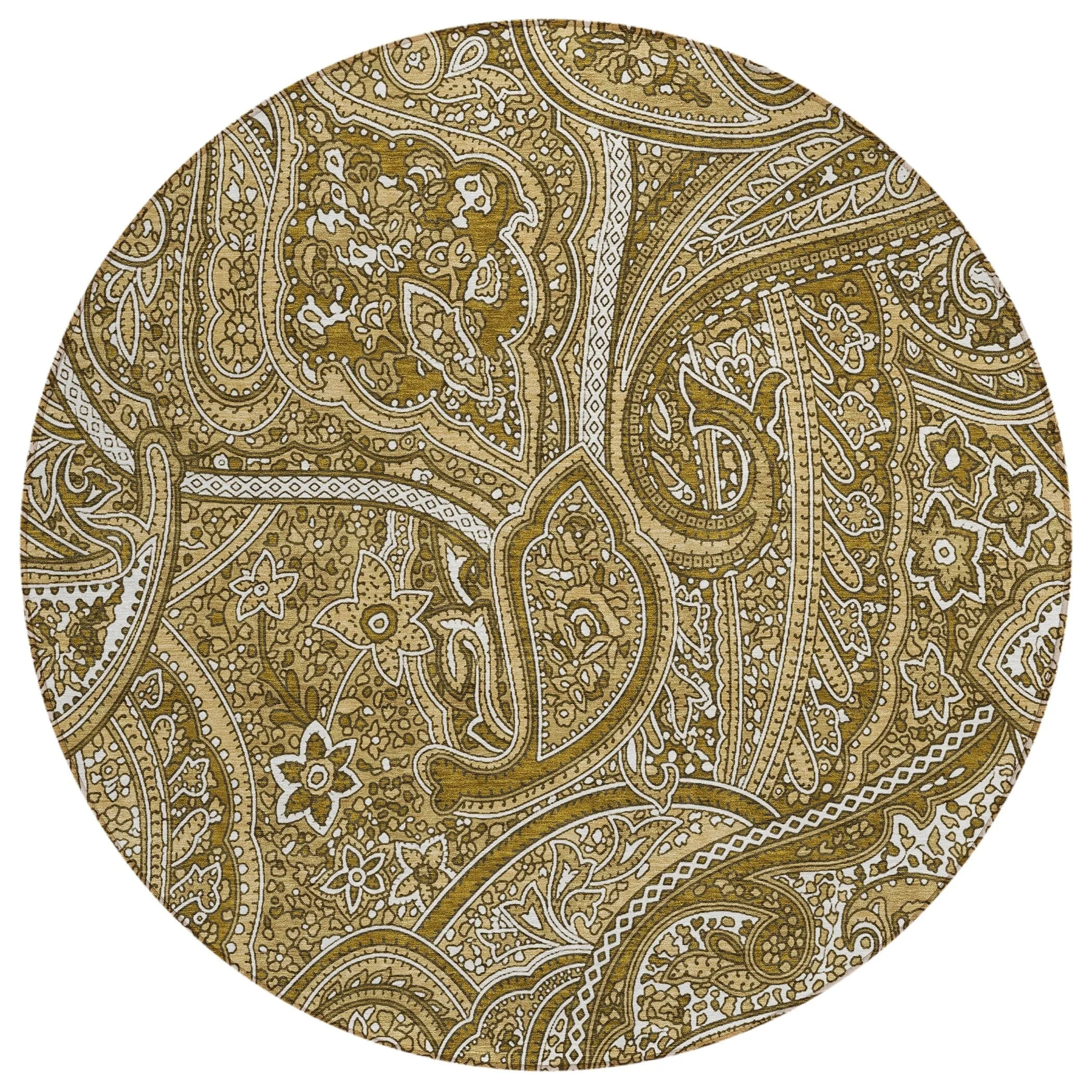 Machine Washable Indoor/ Outdoor Chantille Traditional Paisley Rug