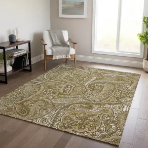 Machine Washable Indoor/ Outdoor Chantille Traditional Paisley Rug