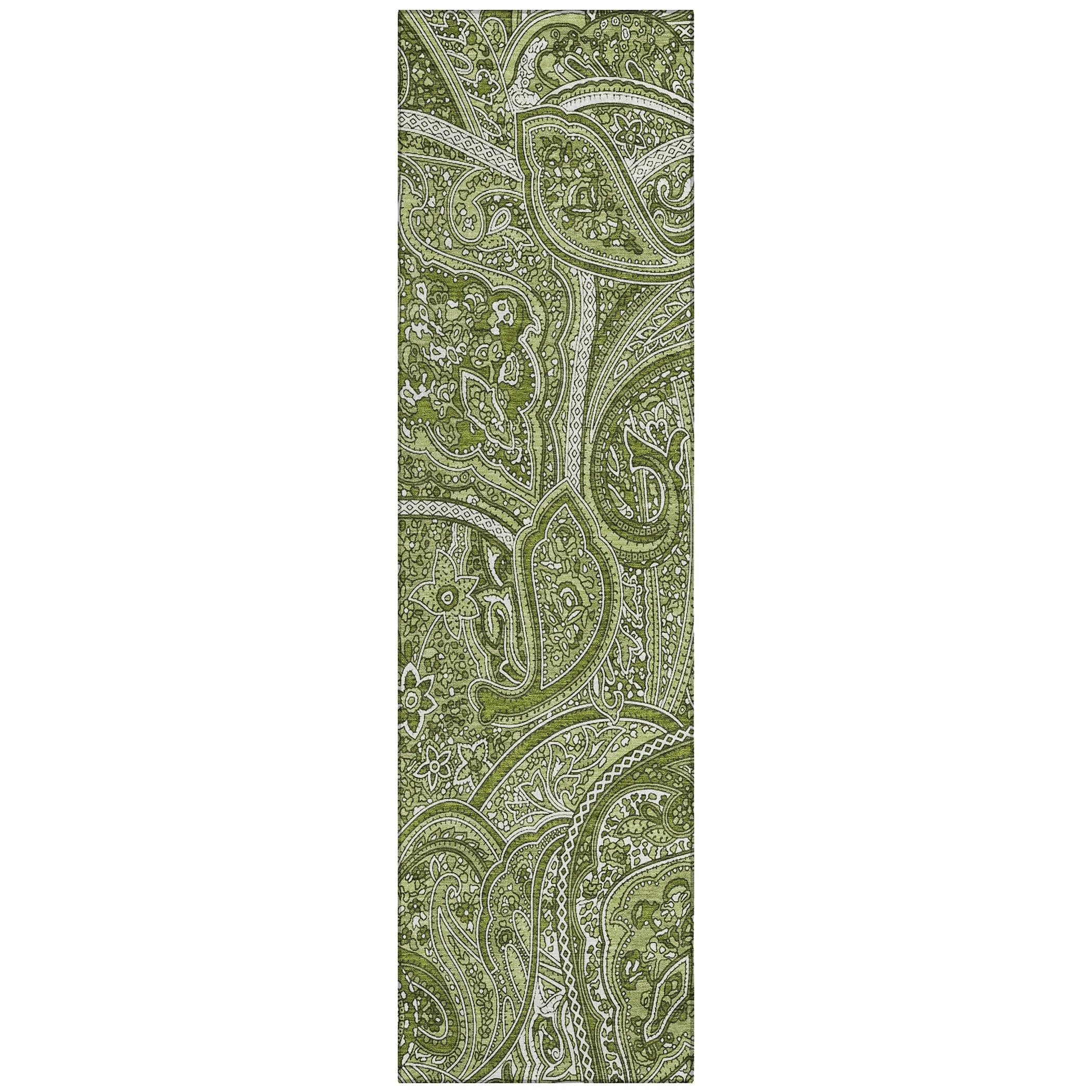 Machine Washable Indoor/ Outdoor Chantille Traditional Paisley Rug